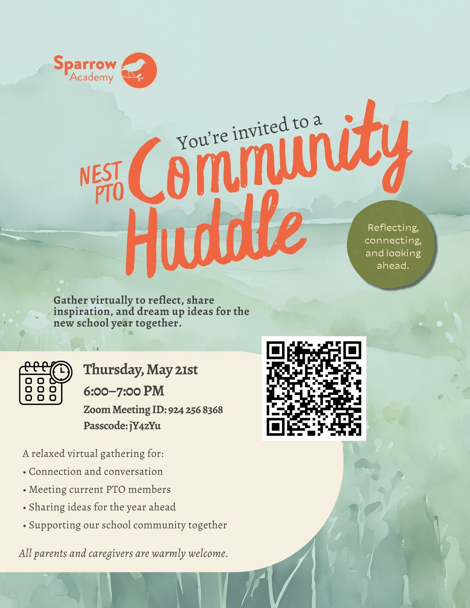 As we close out the current school year, we&rsquo;re hoping to be more intentional about creating space for connection, conversation, and community within our school. 🌿 

We&rsquo;d also love to welcome more parents into NEST PTO as we look toward t