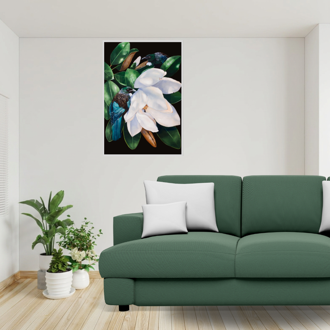 BLOSSOM SERENADE: TUI ADMIDST MAGNOLIA Original Available