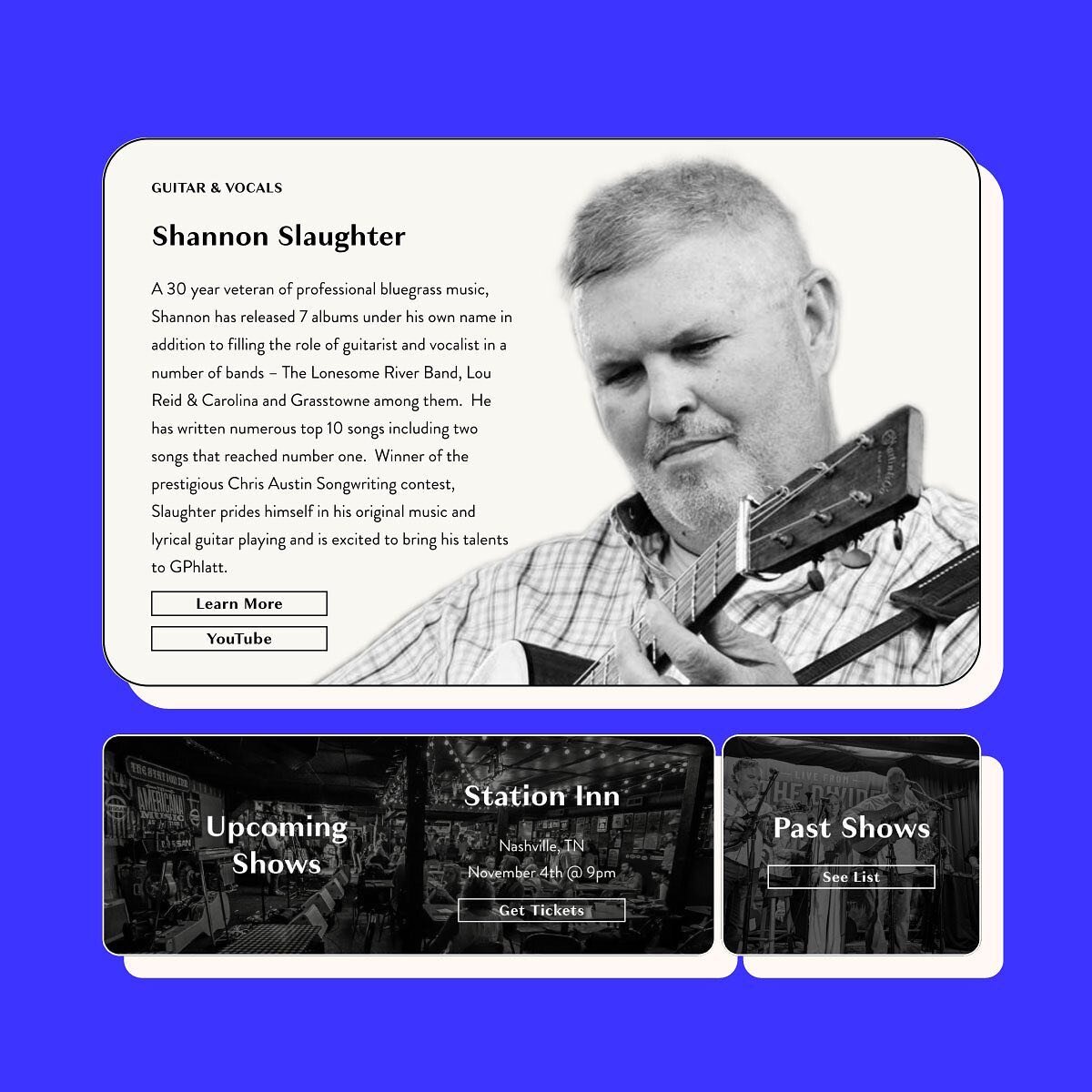This website was a labor of music love - I had little creative direction, just the experience of hearing them play their sweet bluegrass-inspired songs to design from.

I went out to Bozeman to surprise @kenzieandren in the early summer and we spent 