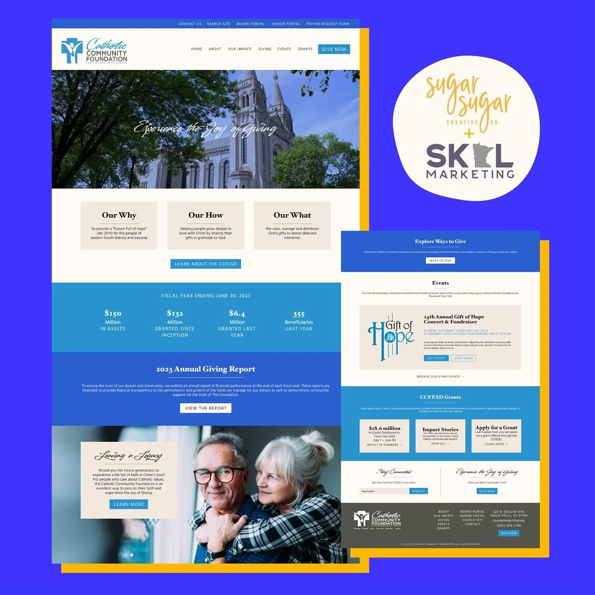 Another one with @skolmarketing last year for @ccfesd. 

The design needed to be warm and inviting, while presenting clear information for all constituents of every age, with strong calls to action for fundraising.

Gretta shared the handwritten note
