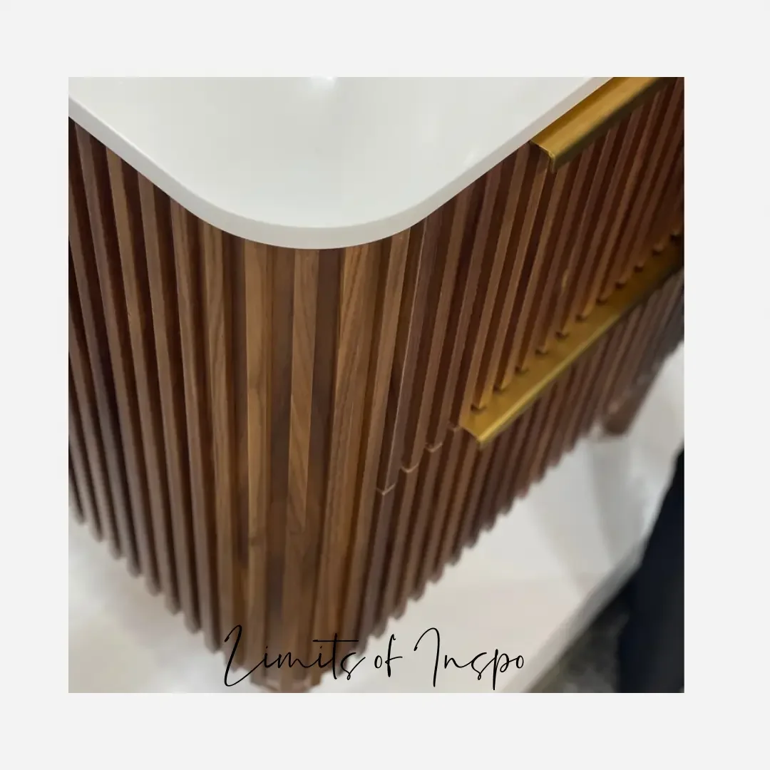 Close-up of a wooden side table showcasing its grain and texture, highlighting craftsmanship and natural beauty.