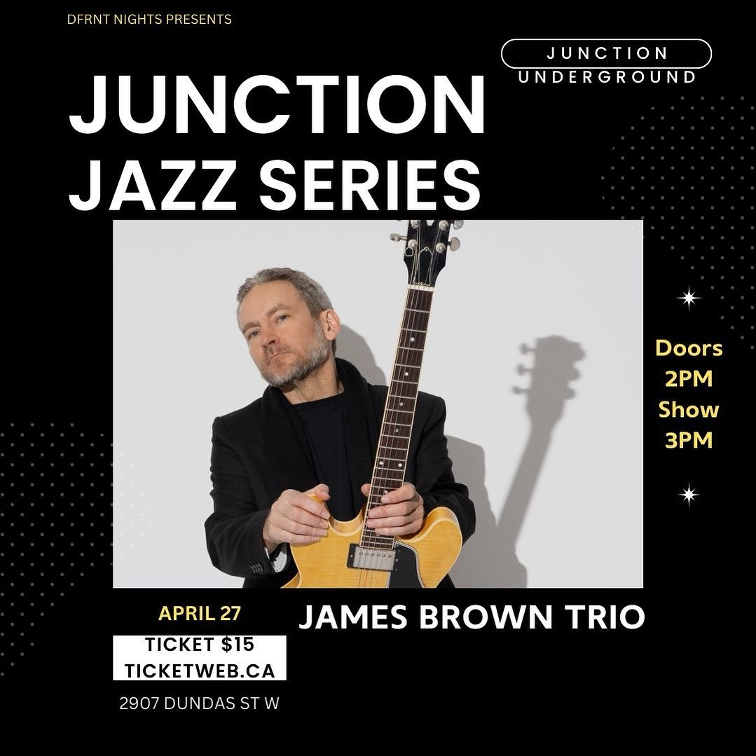 Saturday April 27 at 2pm, The Junction Jazz series continues with The James Brown Trio! 🎶🎹

Get ready to swing into the smooth sounds of jazz with us. 🌟🎵 This talented band brings the classics to life with their soulful melodies and infectious rh