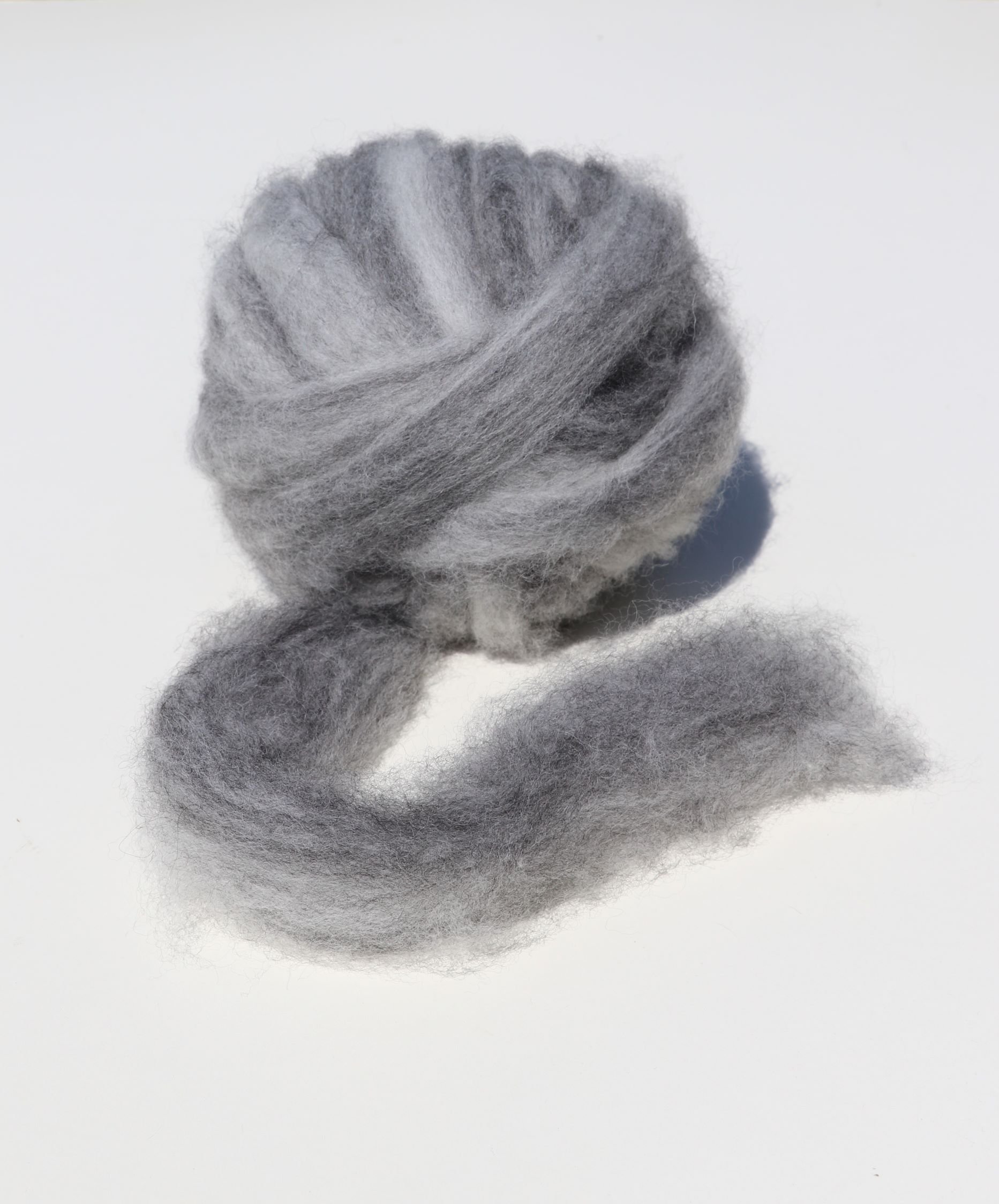 Australian Alpaca Wool Rovings Tops 100g Grey STORM — Adagio Mills