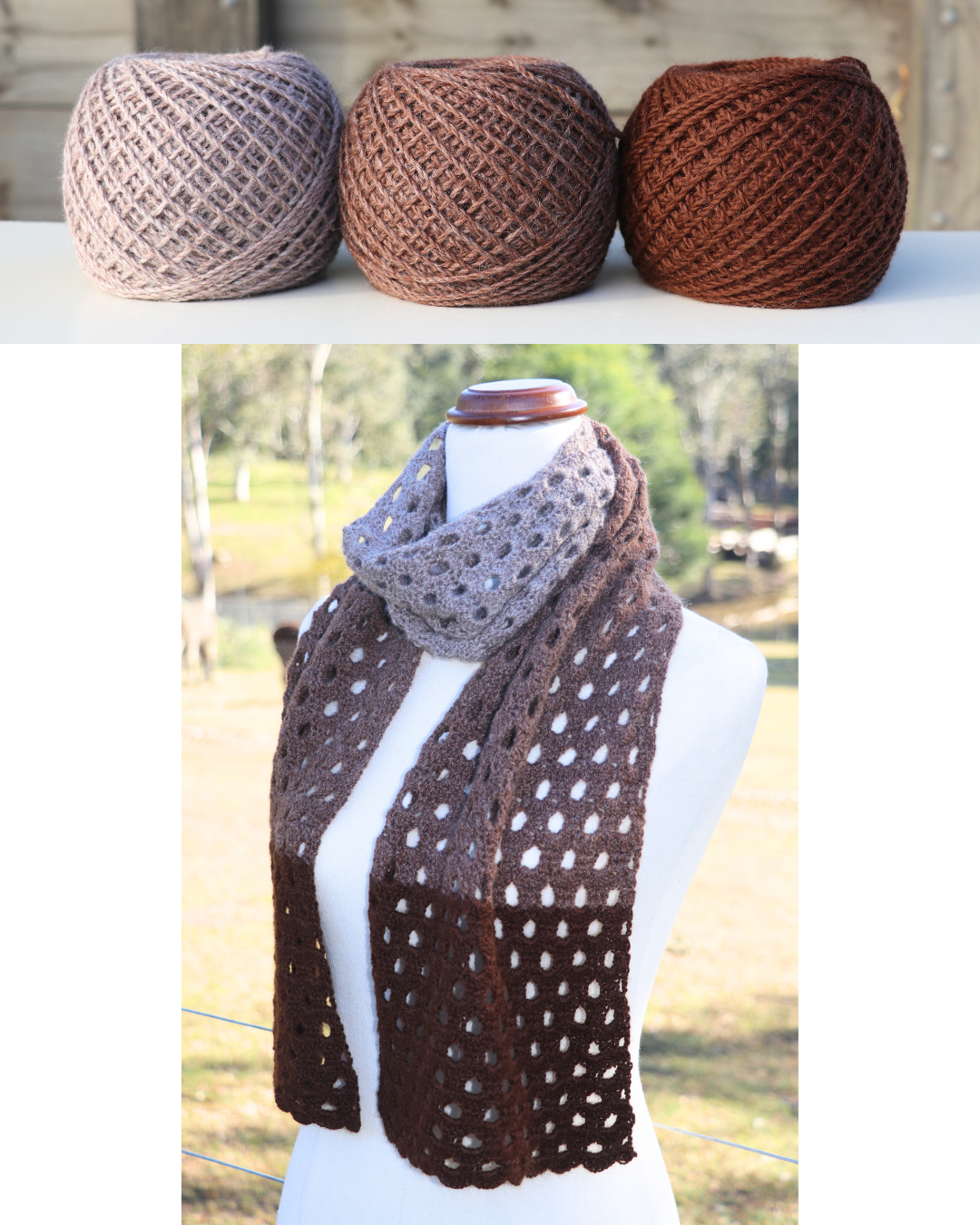 Adagio Mills Crochet Project Kit - The Banksia Scarf