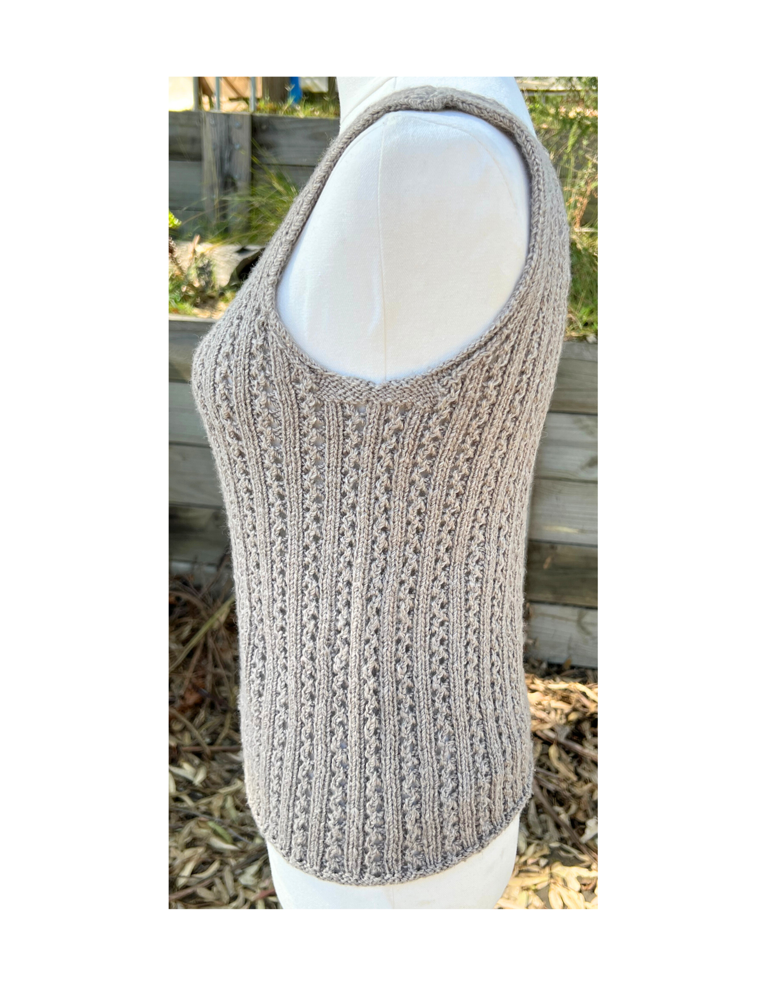 Adagio Mills Whisper Lace Singlet Top Knitting Pattern