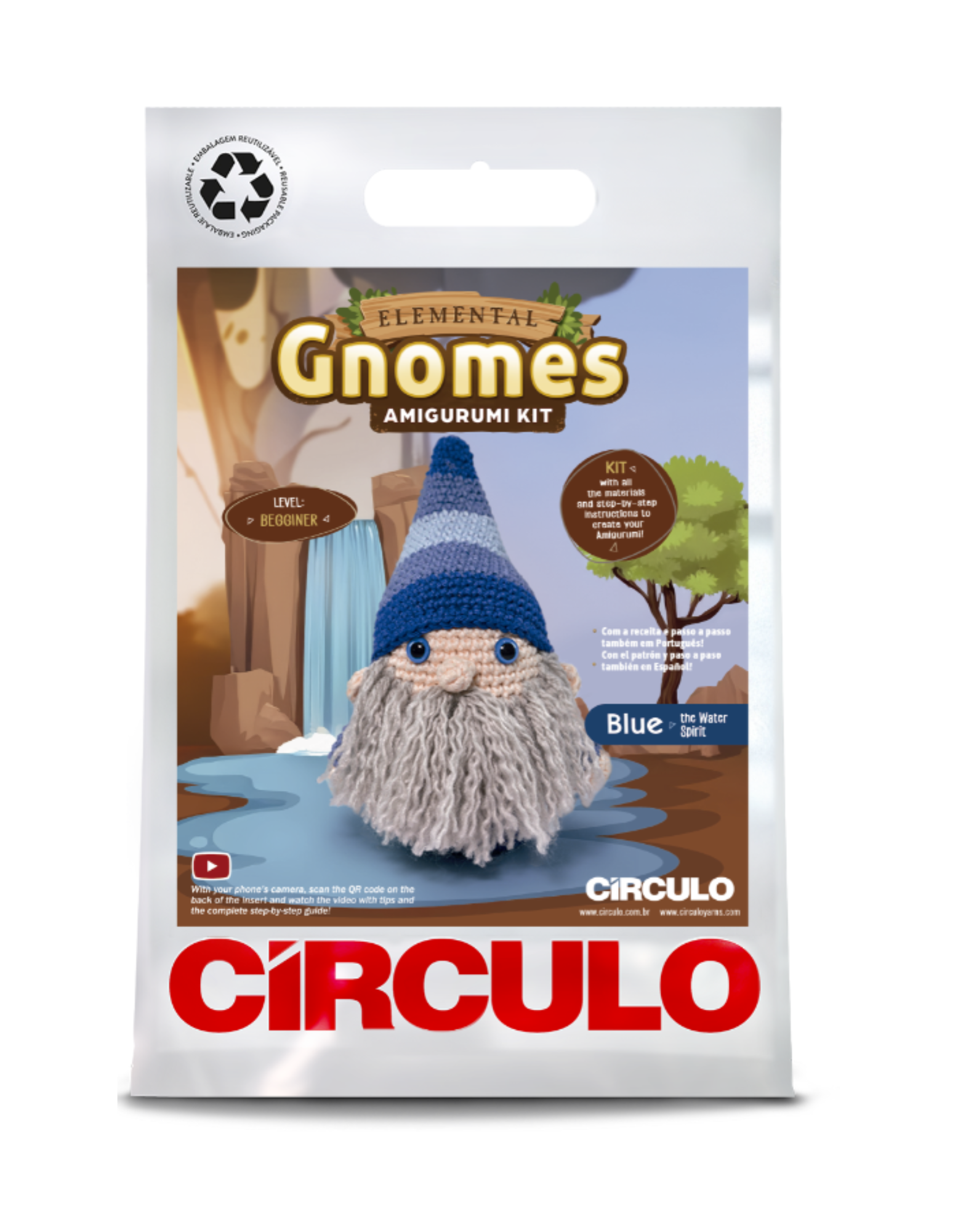 Blue The Water Spirit Gnome Adagio Mills Circulo Amigurmi Kit