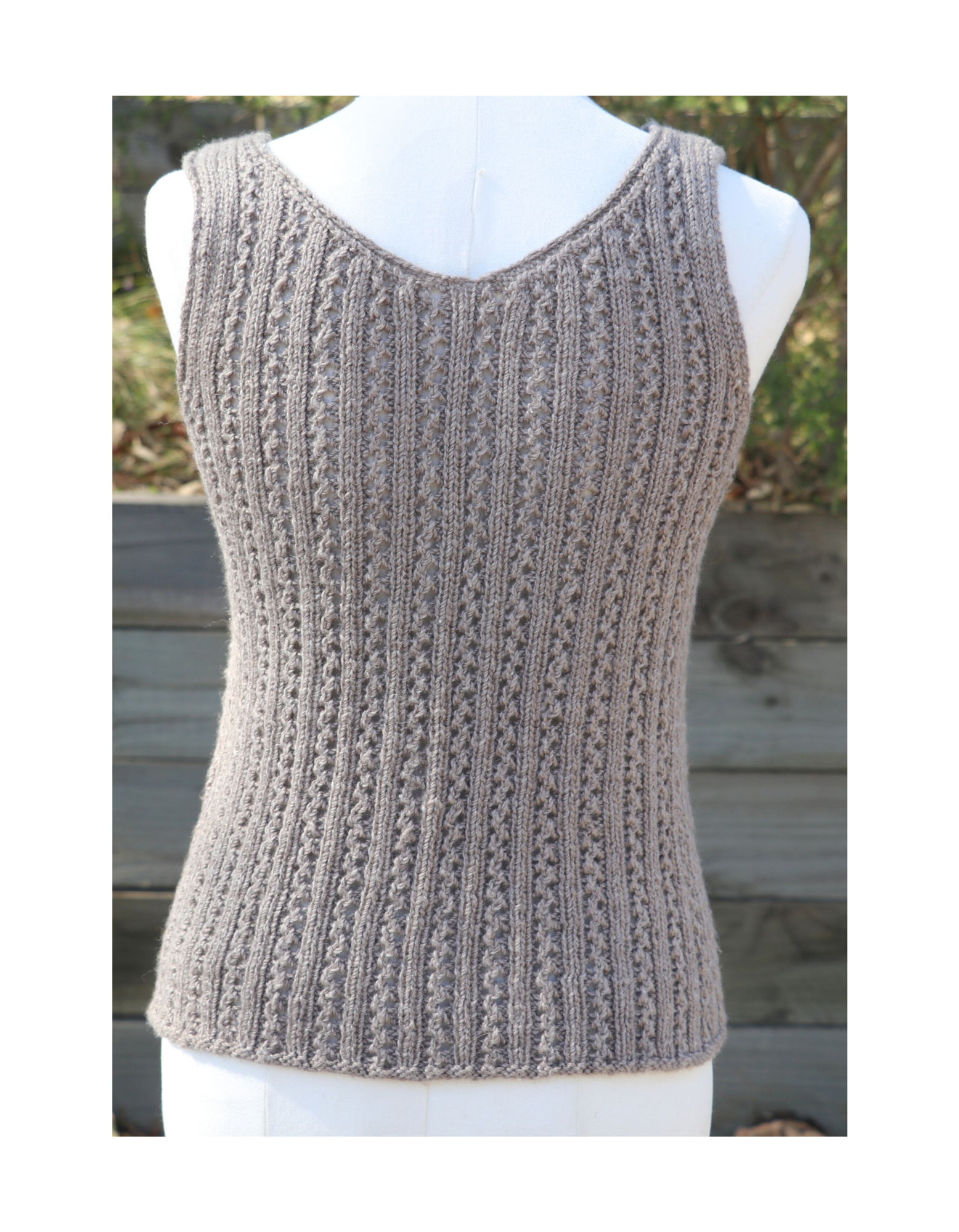 Adagio Mills Whisper Lace Singlet Top Knitting Pattern