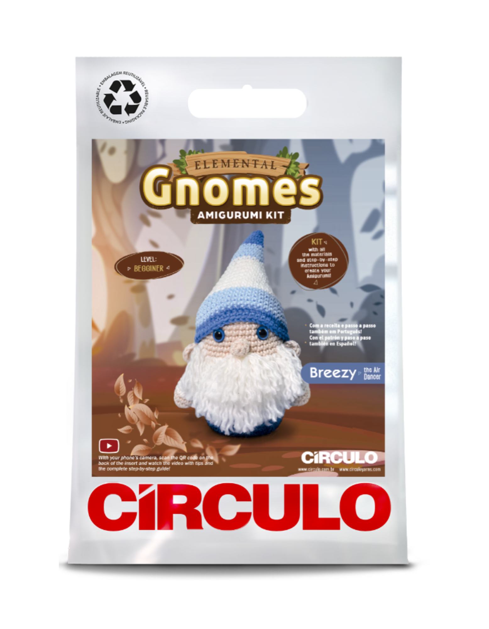 Breezy the Air Dancer Gnome Adagio Mills Circulo Amigurmi Kit