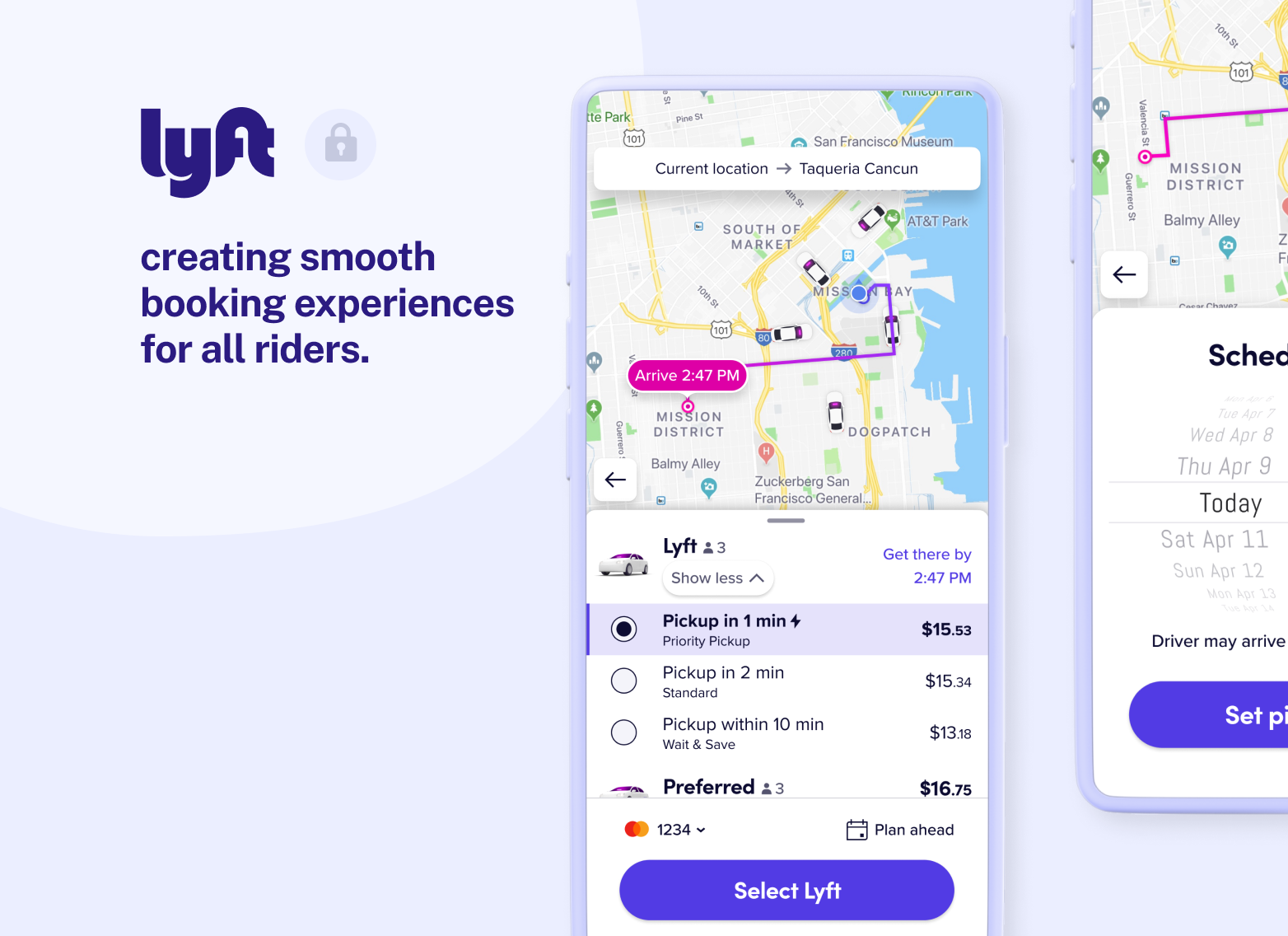 Lyft Booking Flow