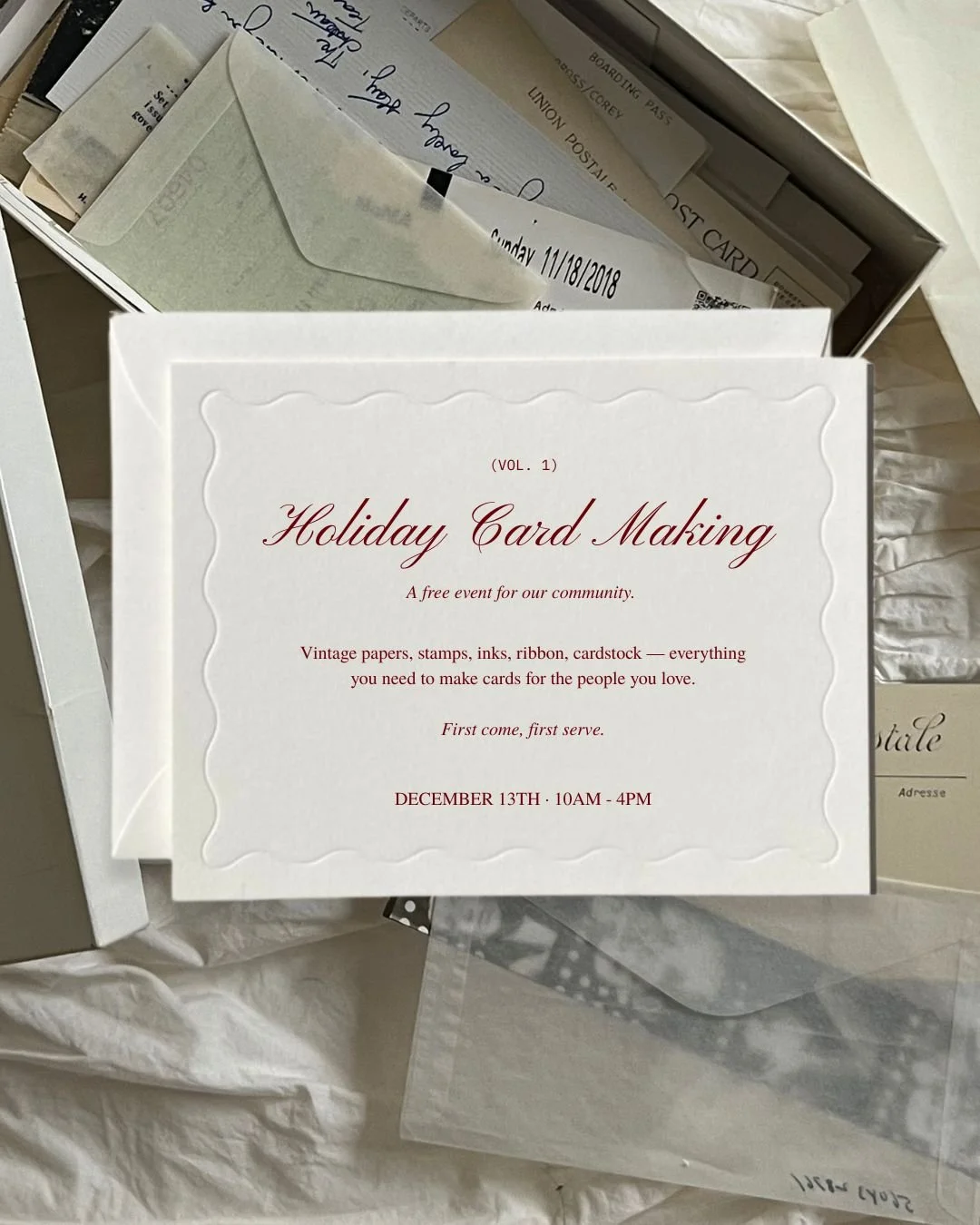 Holiday Card Making VOL.1 | December 13th, 10am - 4pm