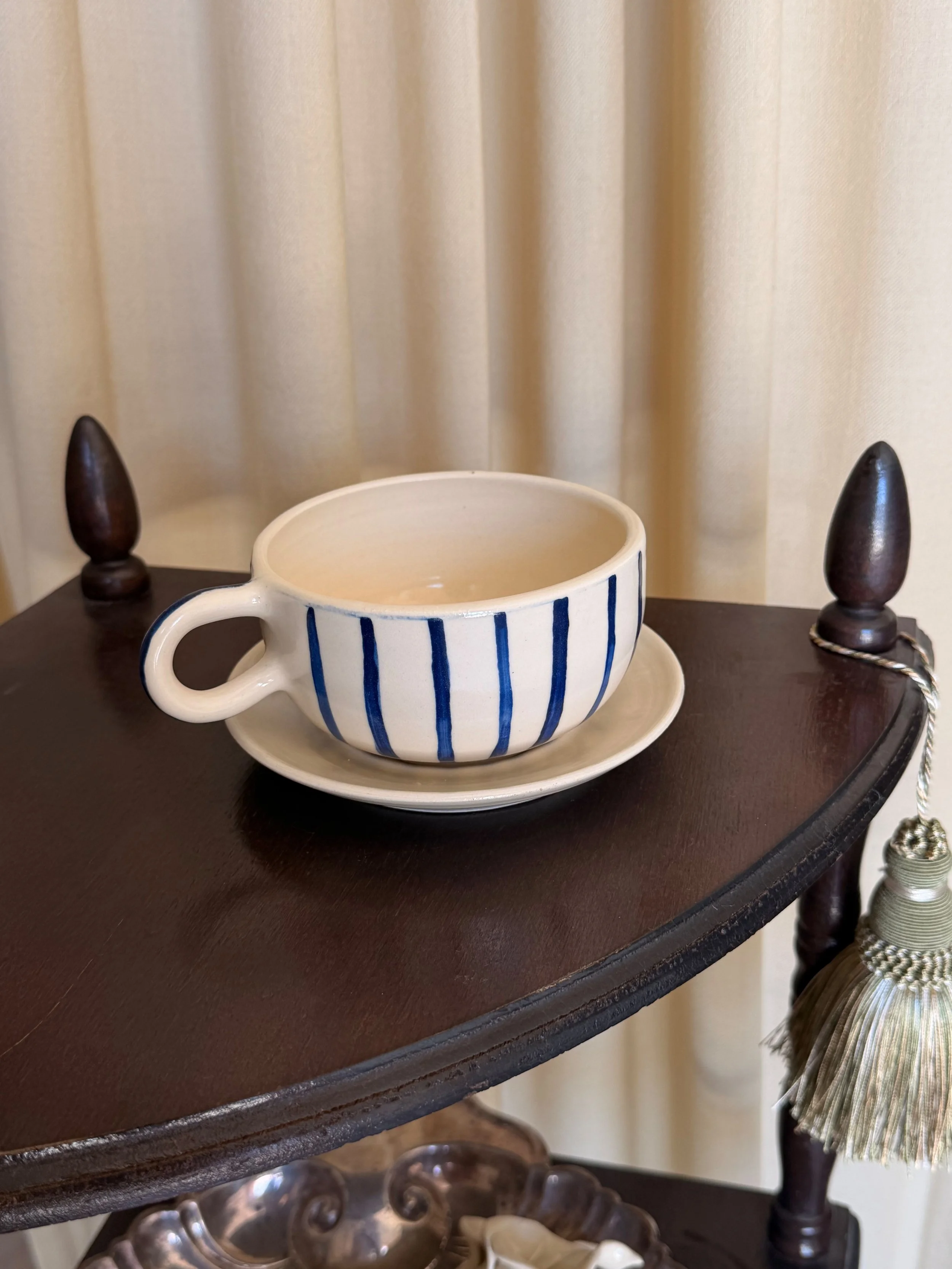 Cobalt Stripe Café Mug