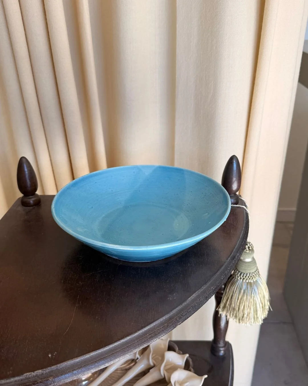 SAMPLE Wheel Thrown Bowl in French Blue