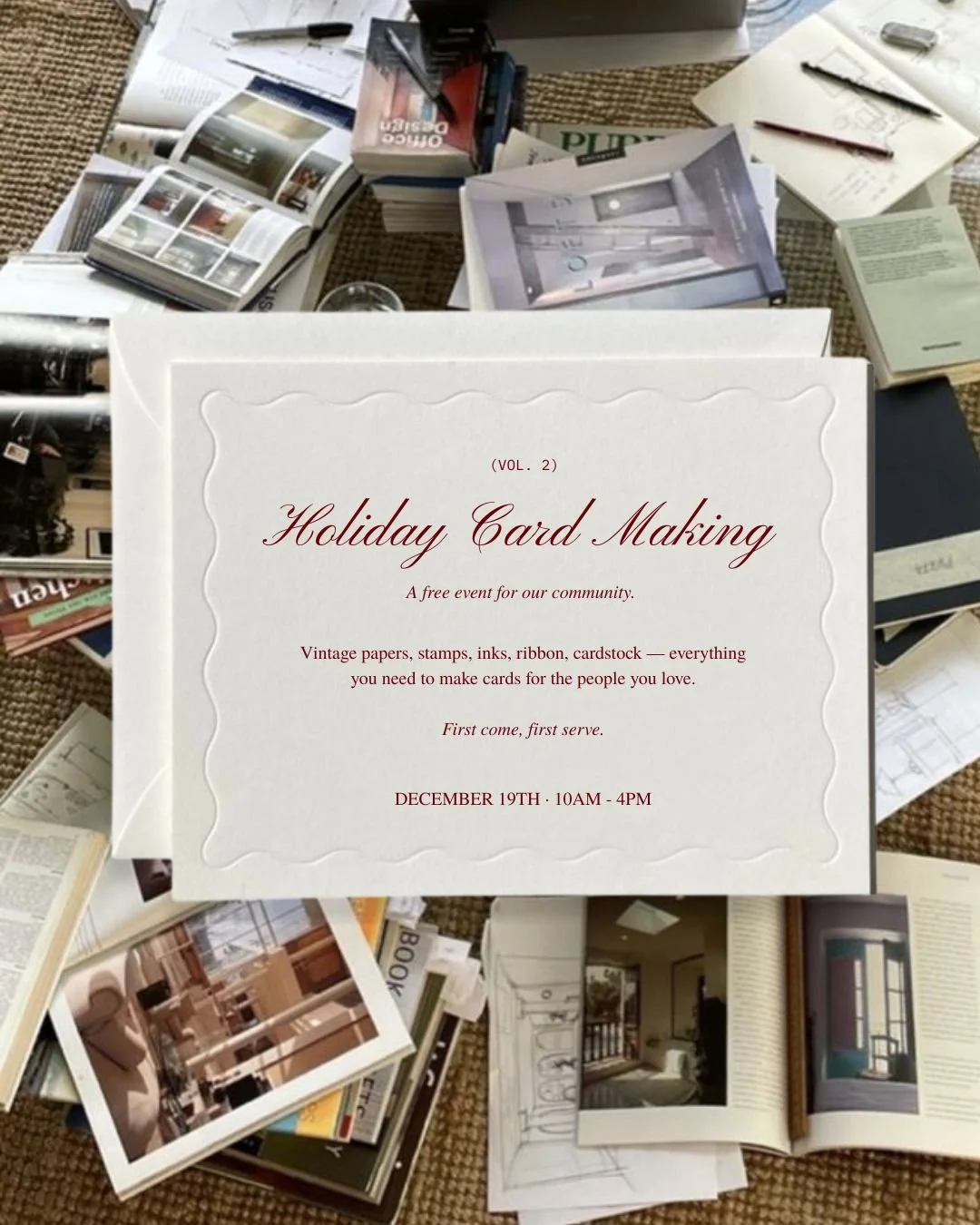 Holiday Card Making VOL.2 | December 19th, 10am - 4pm