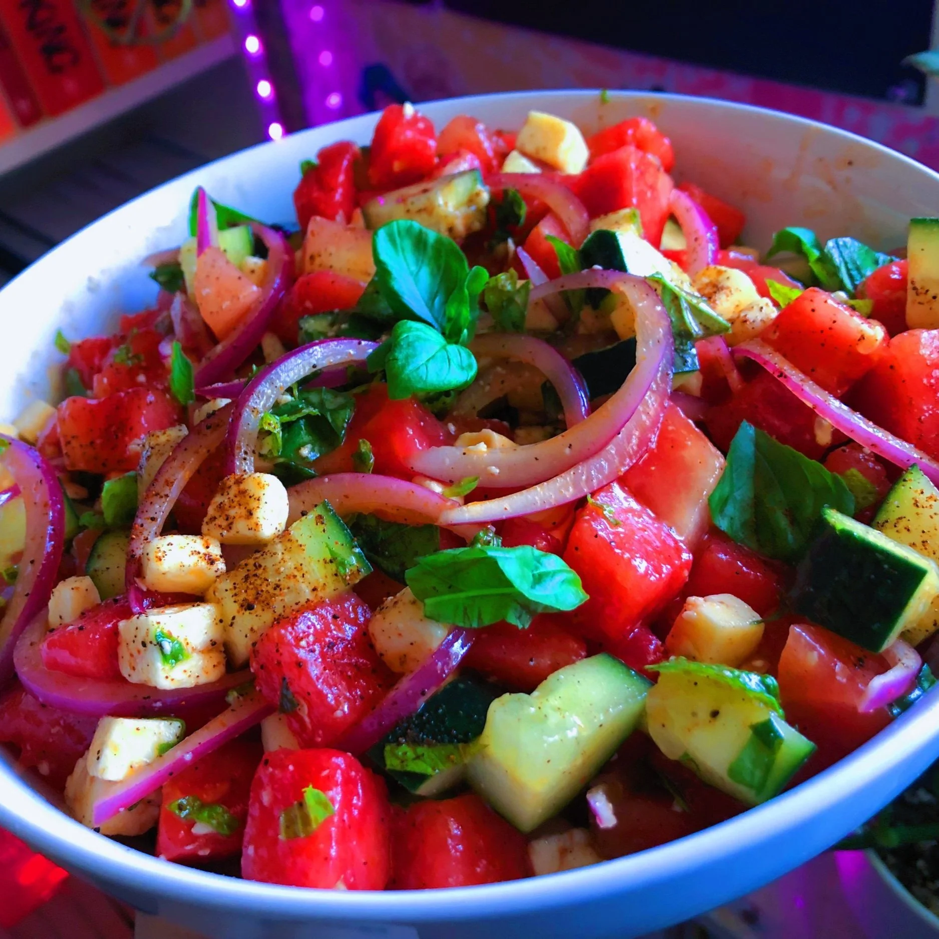 watermelon feta salad