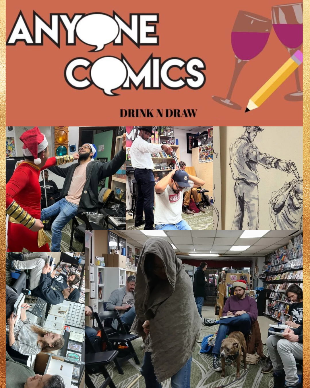 February Drink N Draw 