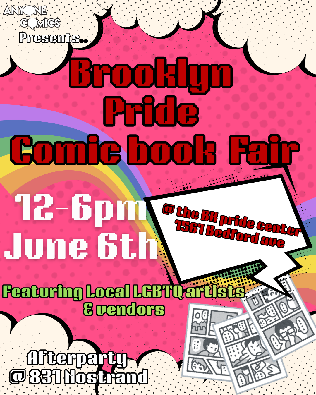 Brooklyn pride Comic book fair! w/ Afterparty