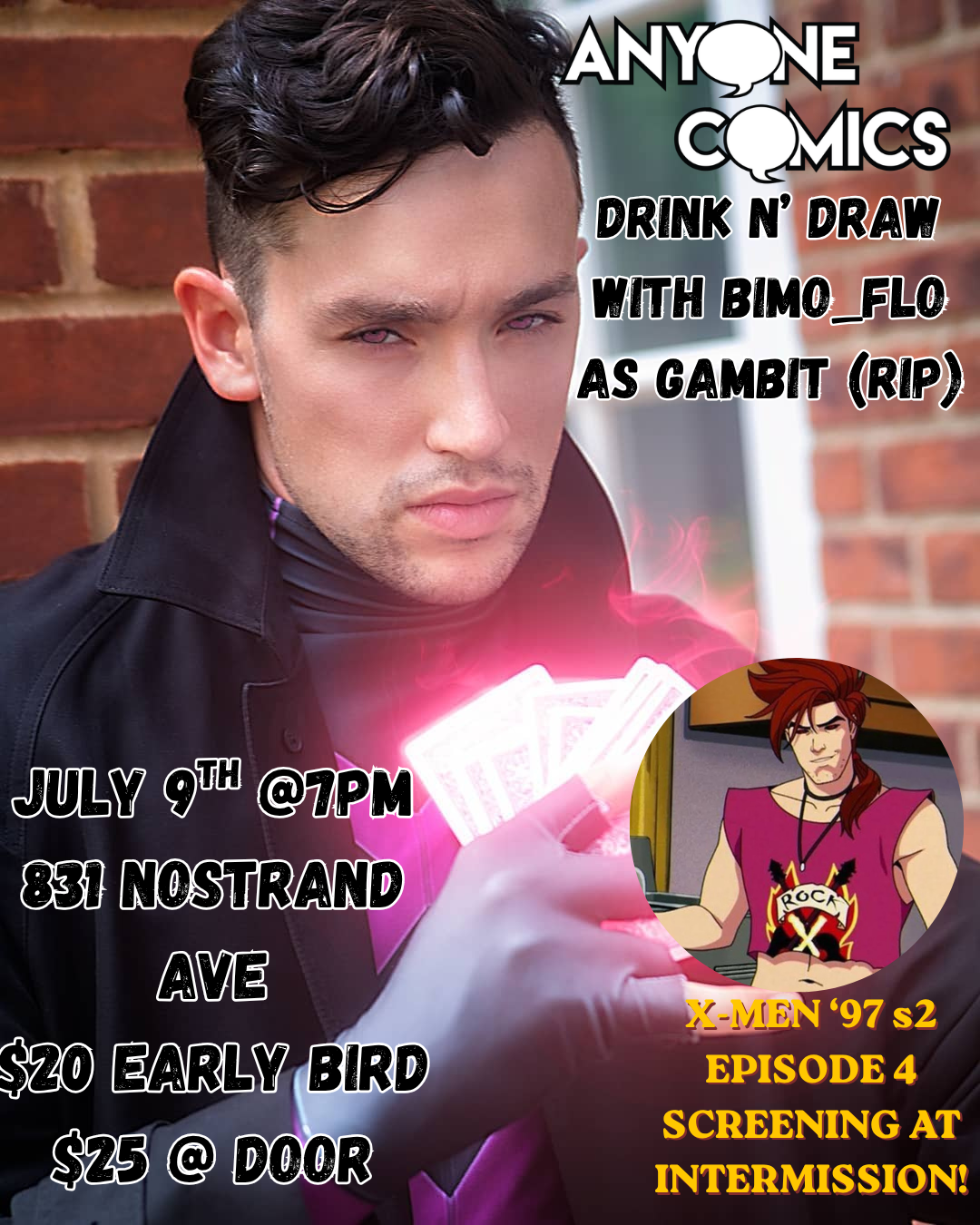 X-Men '97 Drink N Draw with Billy Morris