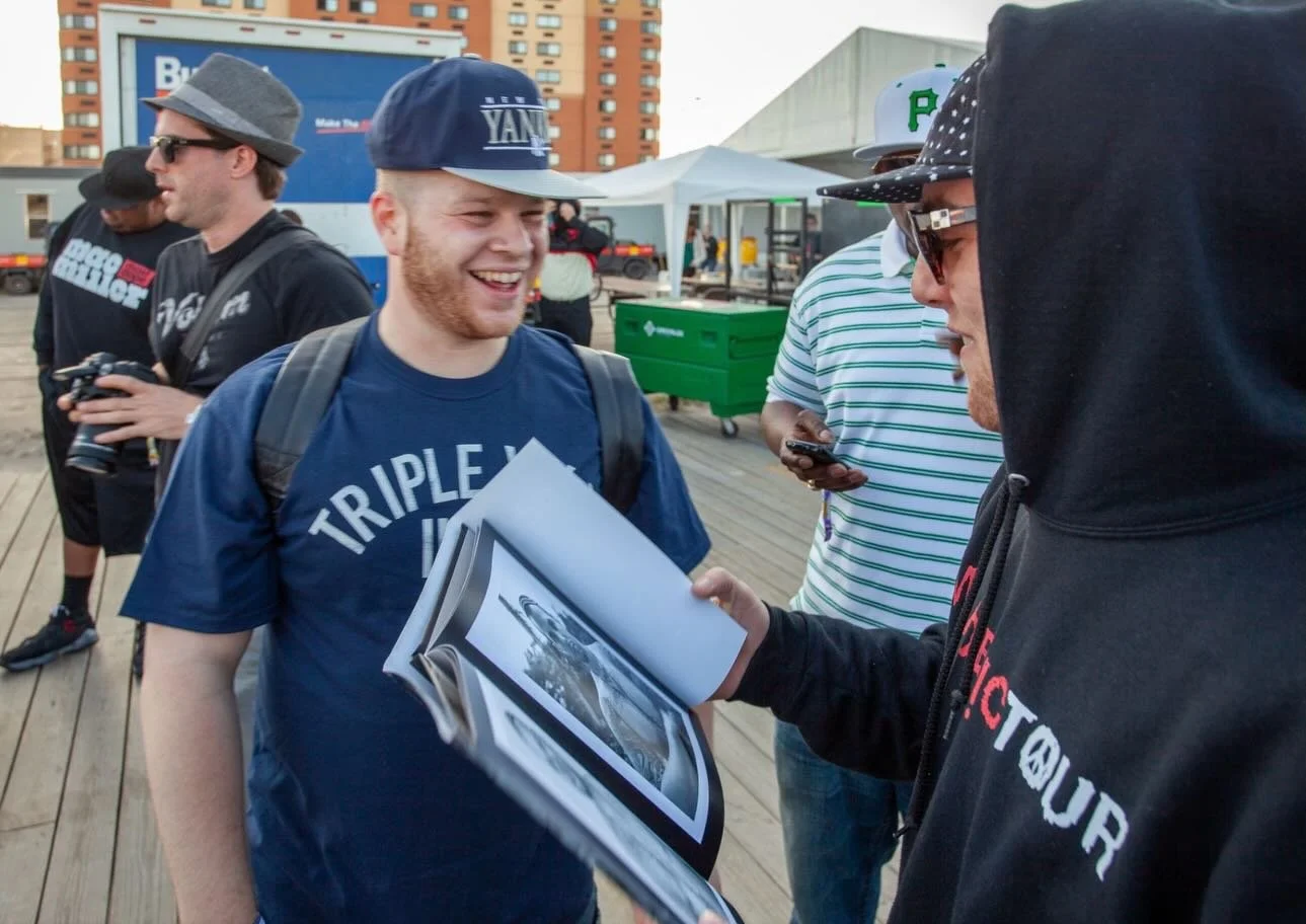 @macmille @macmillermemoir @djshef412 @redtapetunz @jewishmuseumfl @jewishmuseumfl @thebamboozle &rdquo;Digging in the Crates&rdquo; with #macmiller and the family from over 10 years ago. Thanks #scientific for making all this happen. #jewish and fro