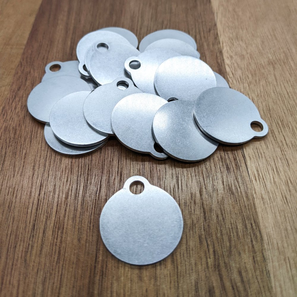 Laser Engraving Blanks Stainless Steel Medical Alert ID Tag for 18mm-2