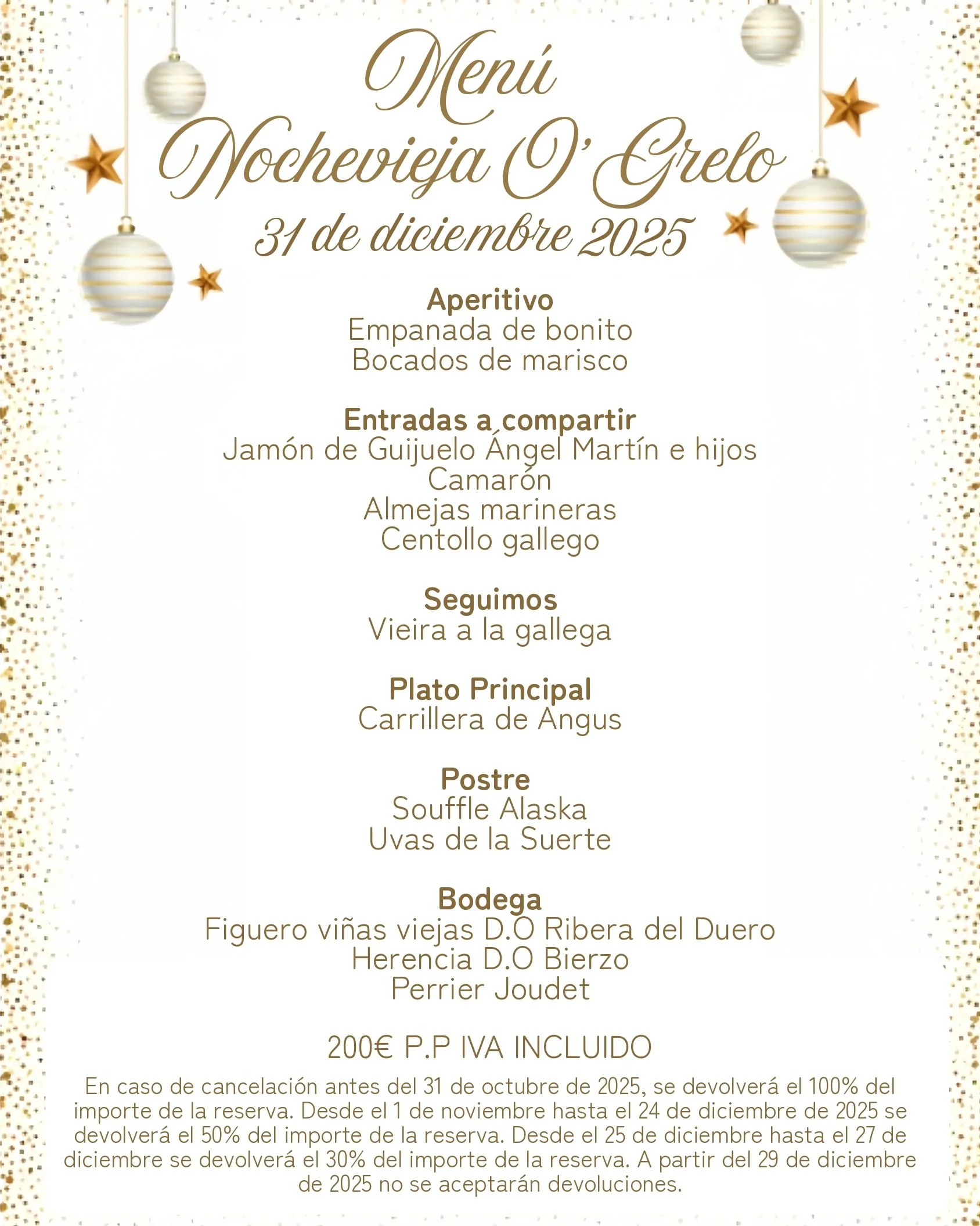 Nochevieja en O'Grelo