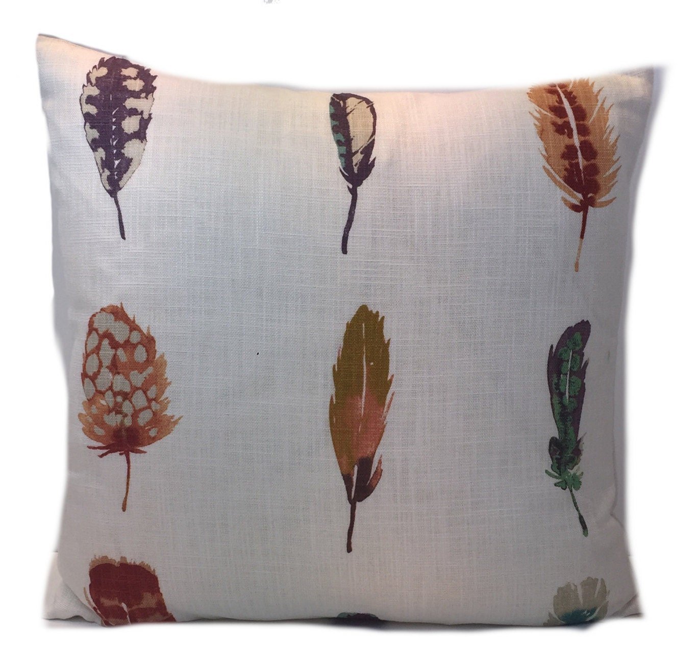 Harlequin - Limosa - Papaya / Lagoon / Loganberry - Exotic Feather Cushion Cover Throw Pillow Designer Home Decor