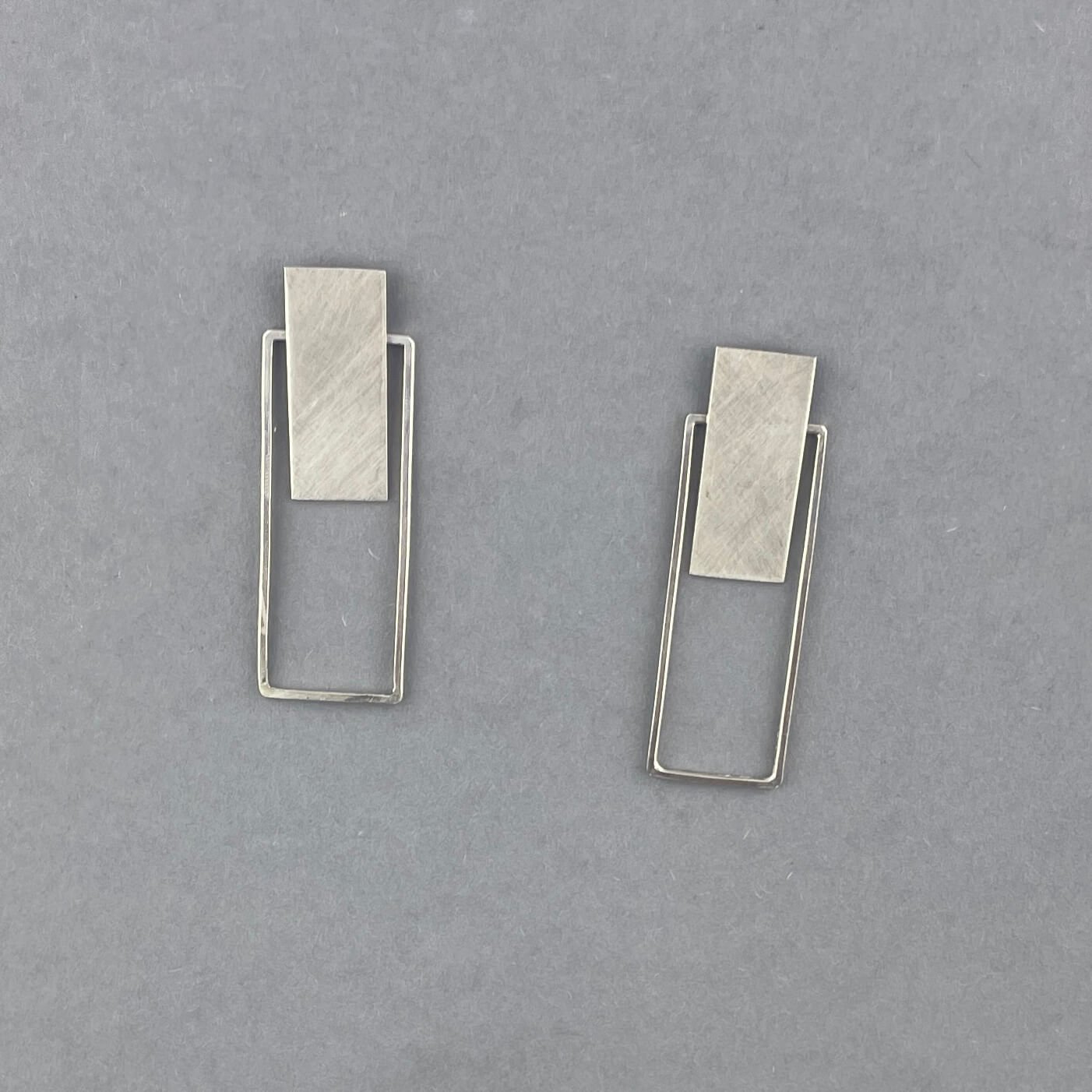 Silver Ear Jacket Earrings Handmade