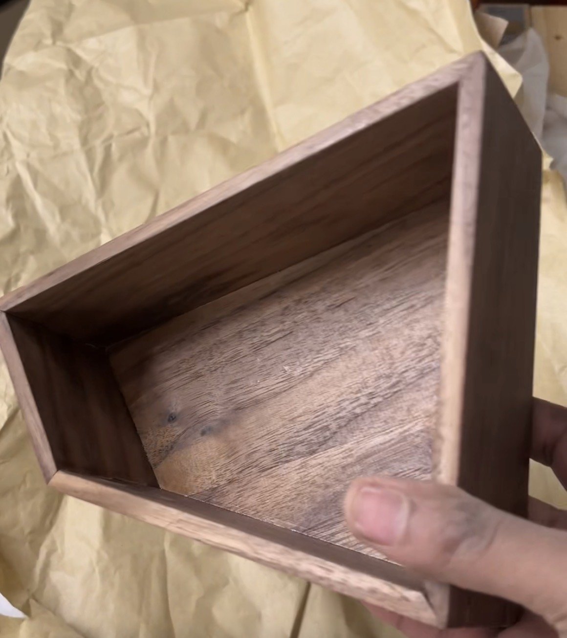 Walnut wood box