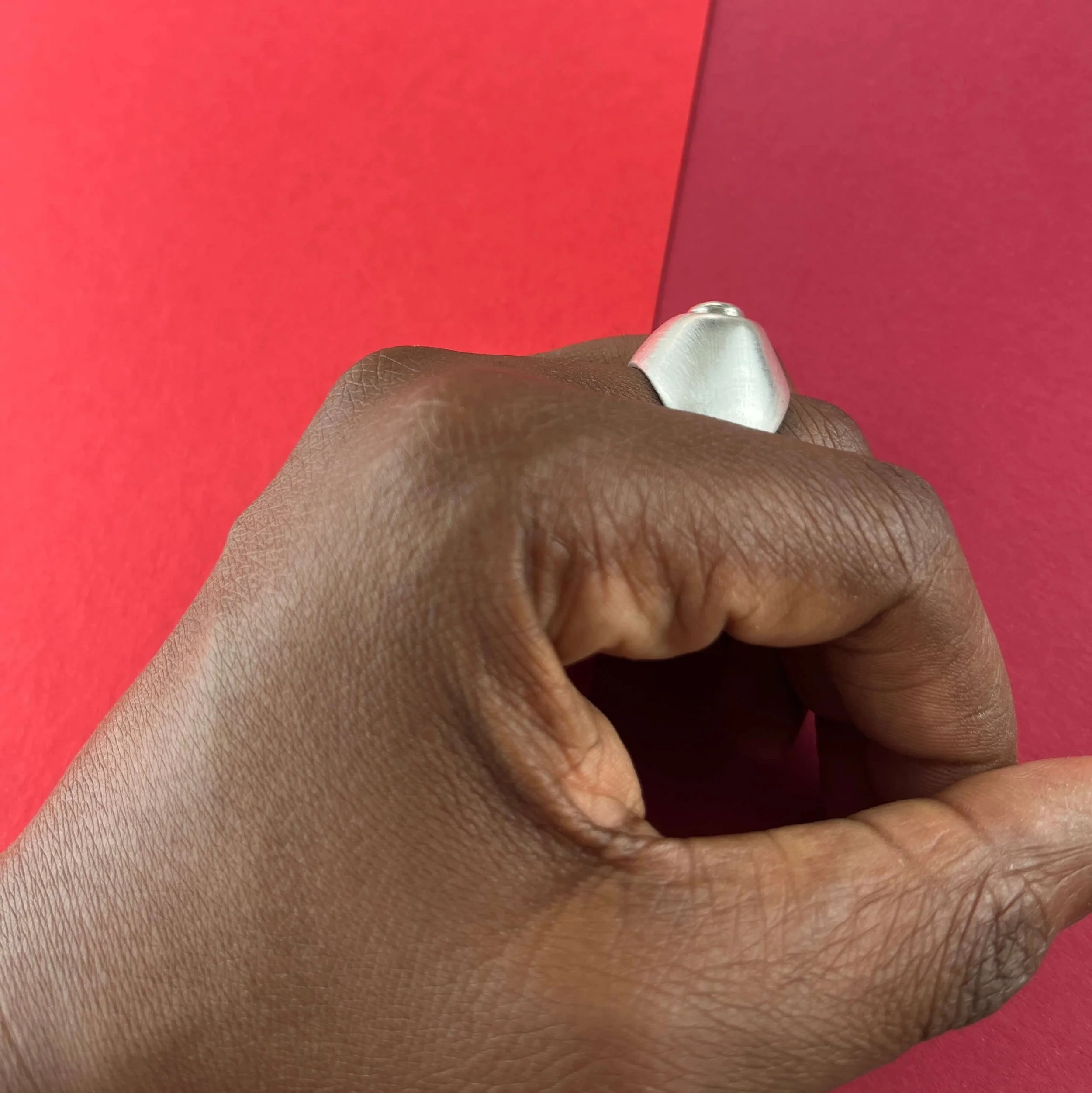 Unisex Chunky Silver Ring