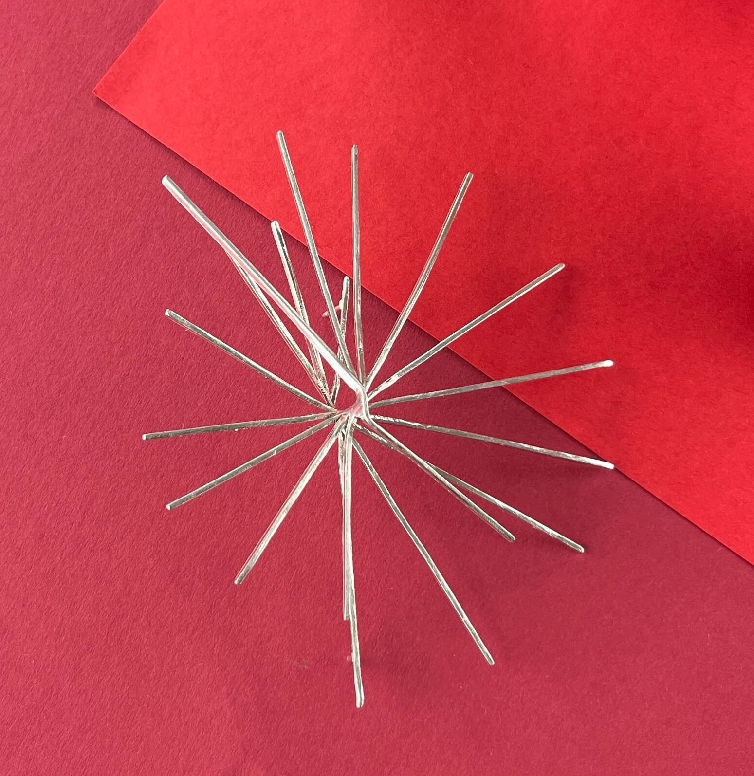 Statement Silver Brooch Handmade
