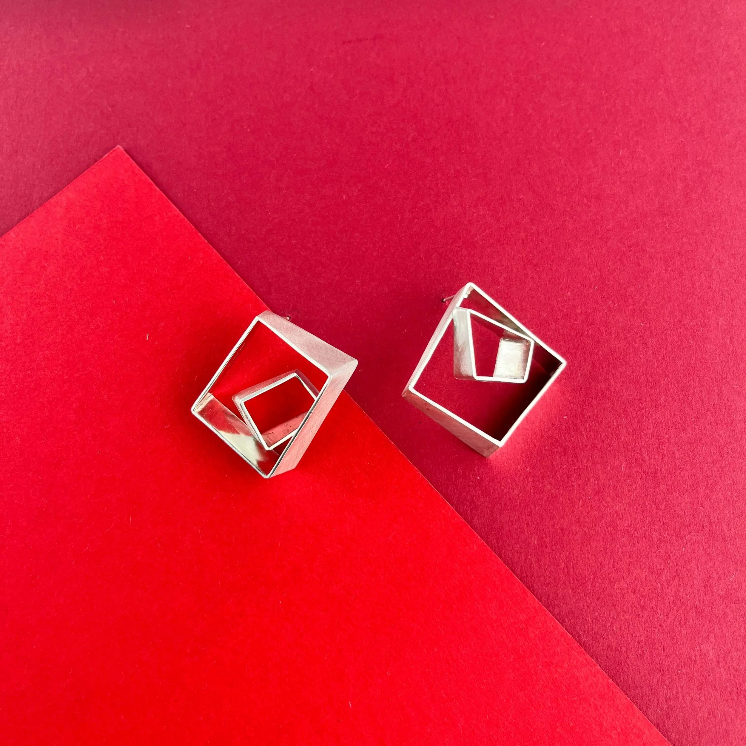 One of a Kind Mismatched Silver Earrings