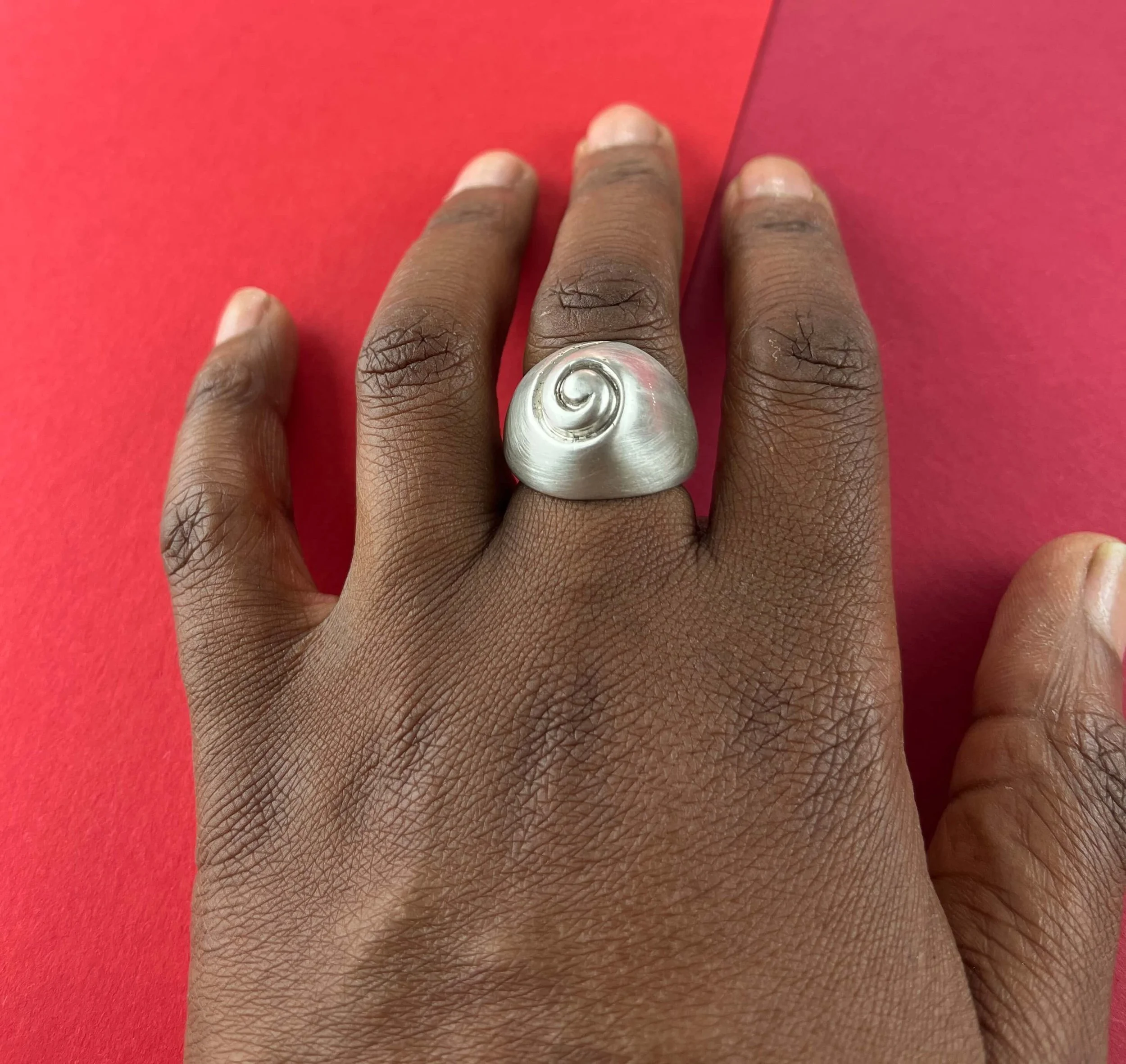 Hand-carved Solid Silver Ring UK