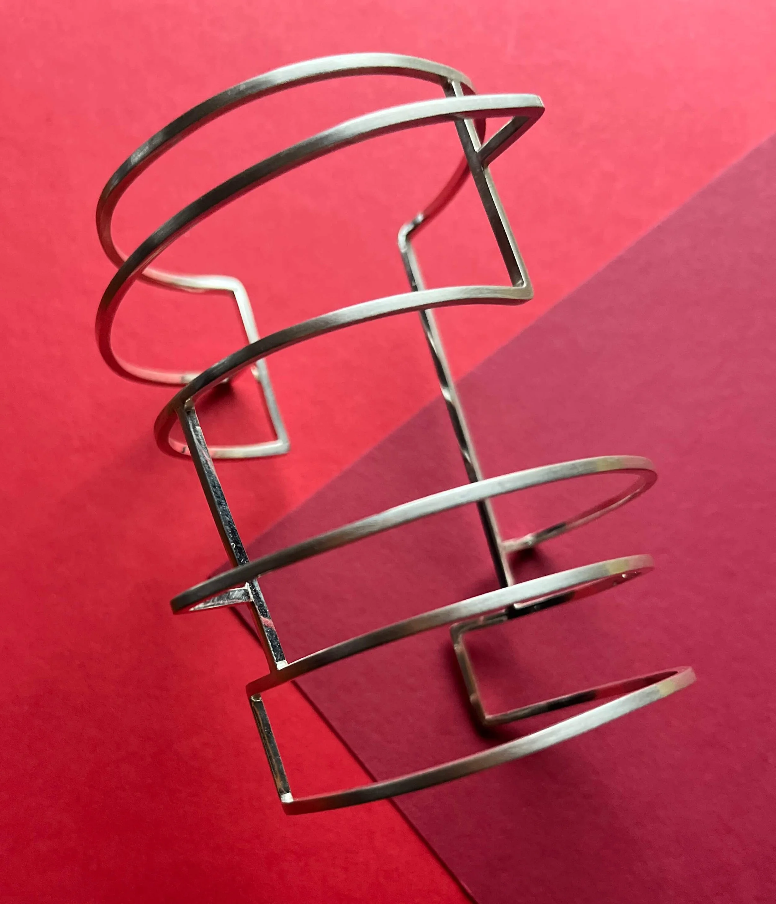 Architectural Sterling Silver Bracelet