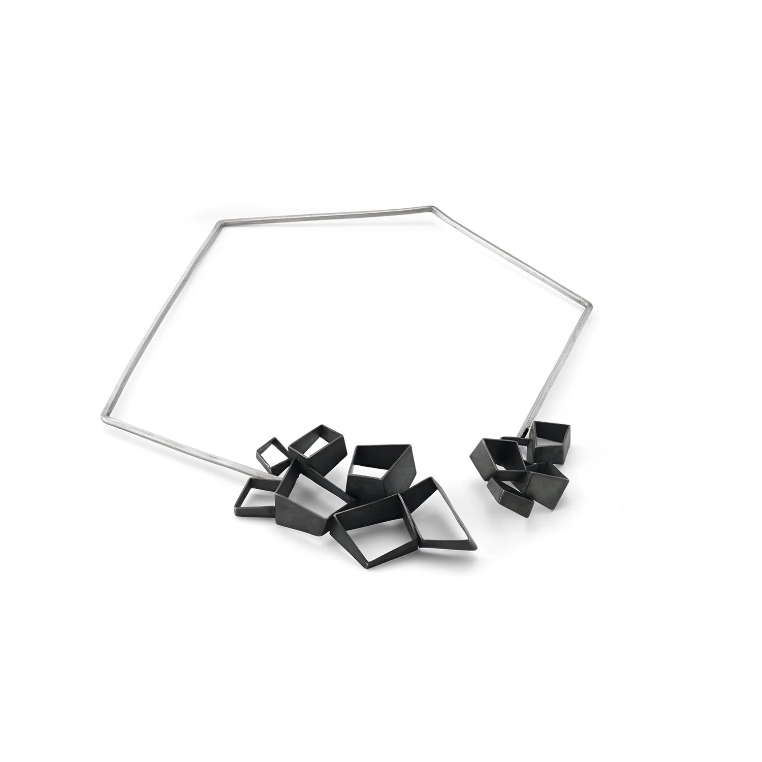 Oxidised Silver Torque Necklace