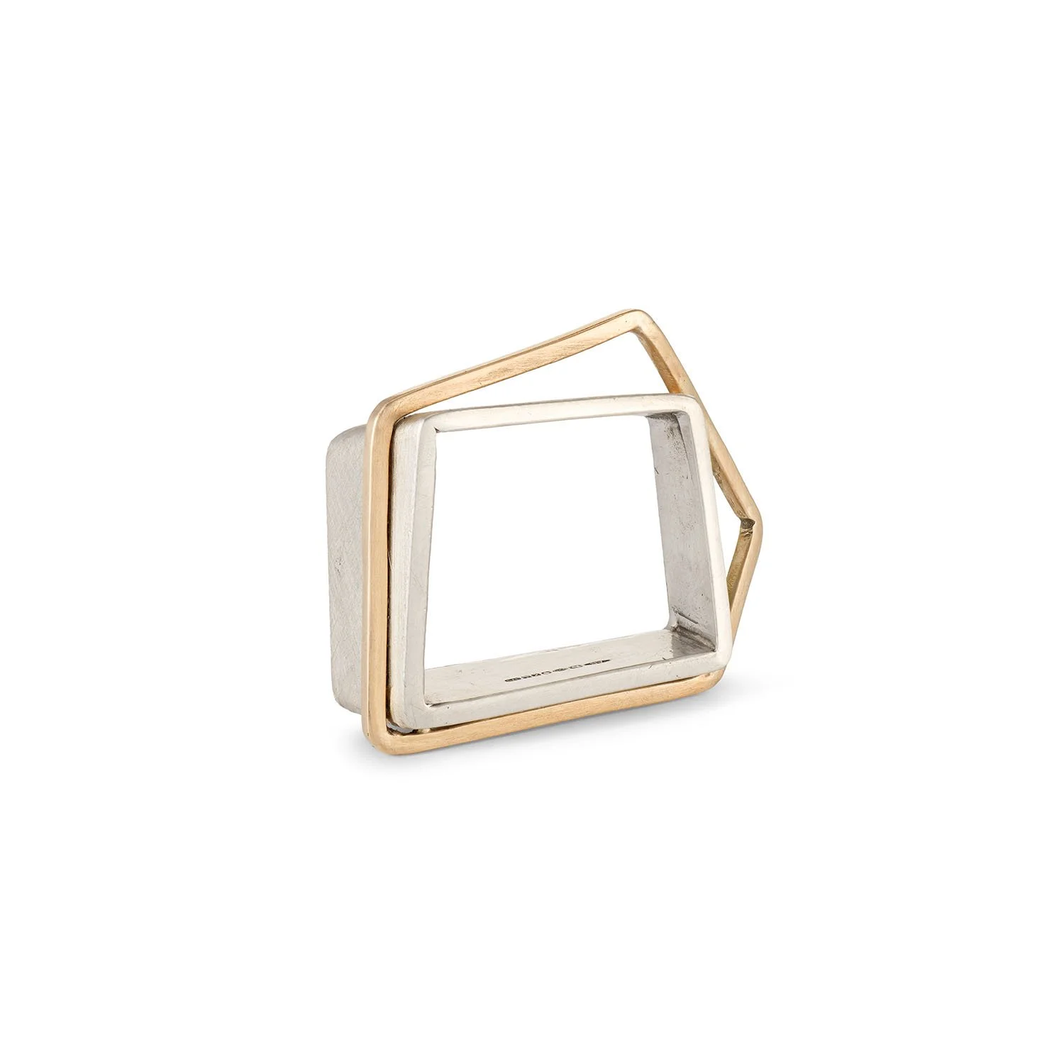 Mixed Metal Geometric Ring
