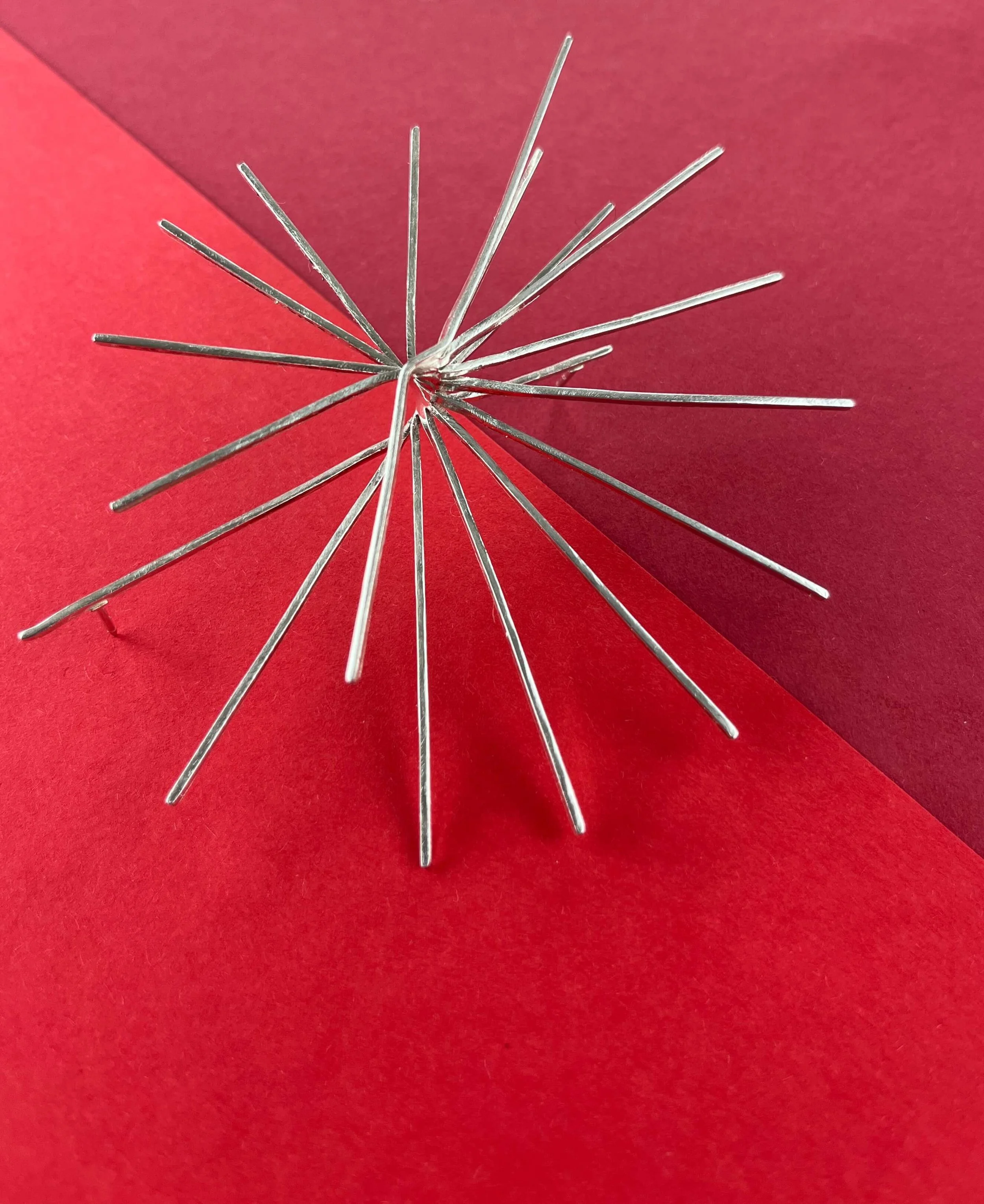Unique Sterling Silver Brooch Handmade
