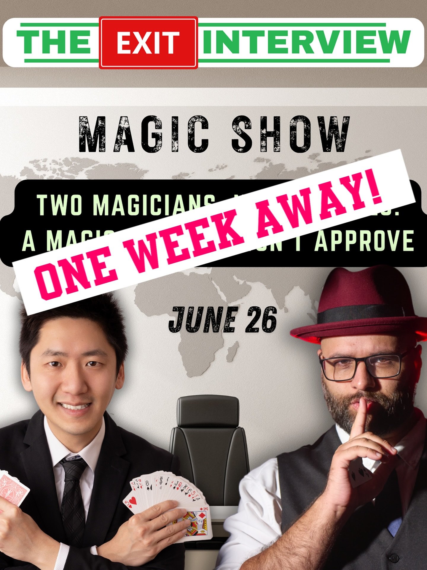 I&rsquo;m doing a show on June 26th with @jellytums! Get your tickets before they&rsquo;re gone! 
Two disgruntled magicians. One amazing performance. Zero HR oversight.
Join The Colourblind Magician and Jason Lam as they pull back the corporate curta