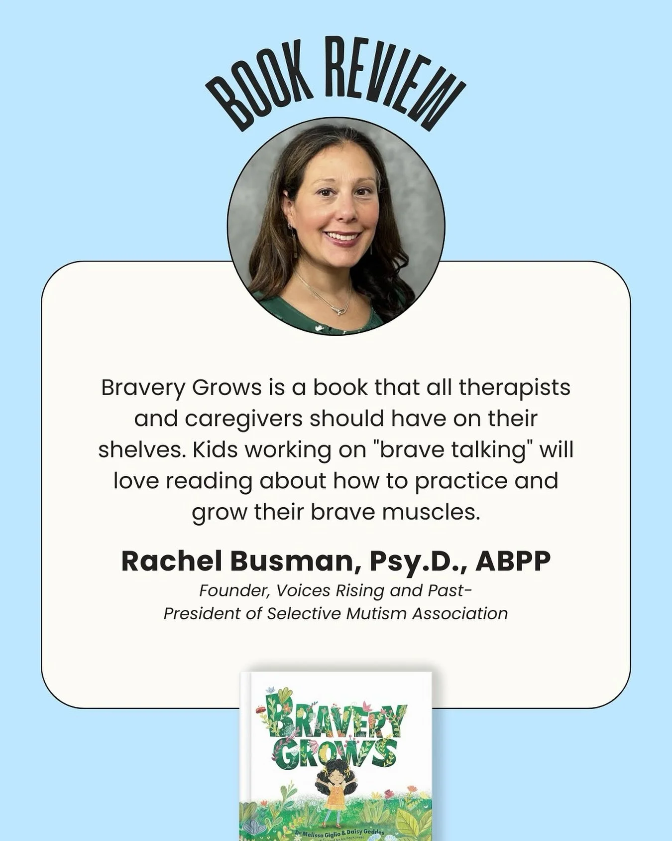 This review means so much to us! Thank you Dr. Rachel Busman for your support 🧡

Dr. Busman is the author of Being Brave With Selective Mutism: A Step-By-Step Guide For Children And Their Caregivers - a book we love to recommend because it guides bo
