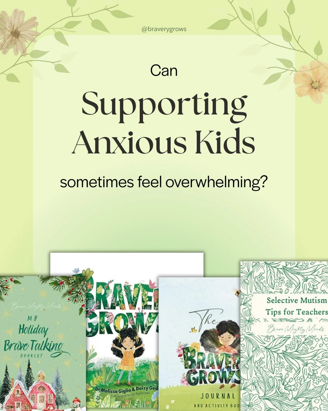 Give your child the gift of calm this holiday season. 💛✨

When supporting anxious kids, it&rsquo;s normal to feel overwhelmed yourself.
That&rsquo;s exactly why we created our Brave Talking tools. 🌿

Simple, evidence-based PDFs that bring clarity t