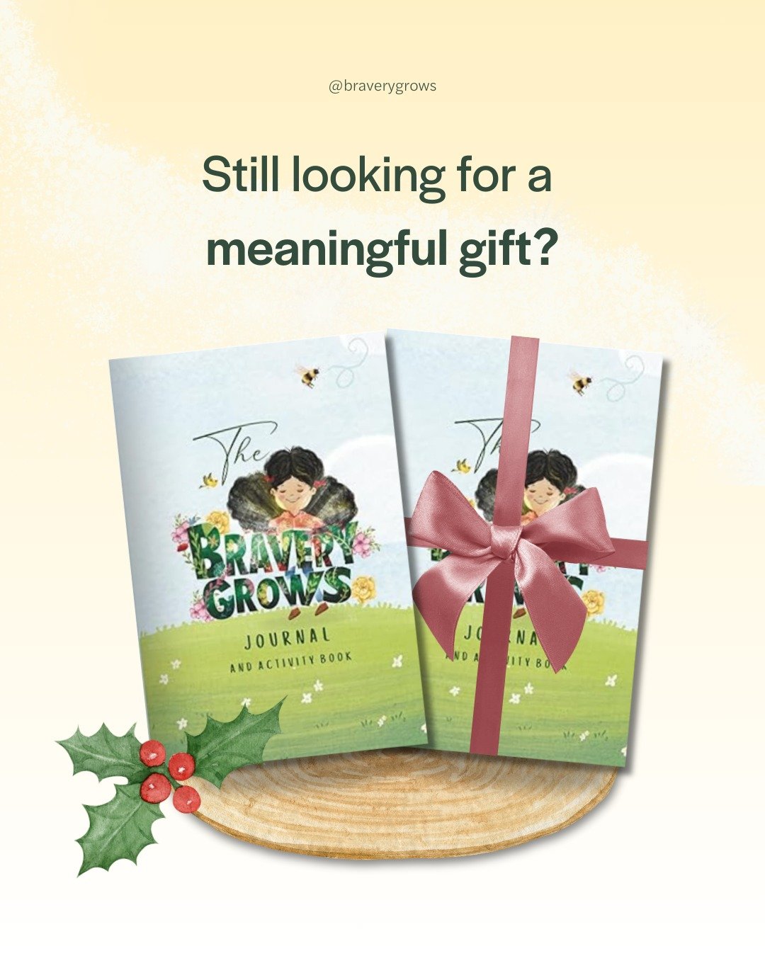 Still looking for a meaningful gift? 🎁✨
The Bravery Grows Journal isn&rsquo;t just a book, it&rsquo;s 6 months of confidence-building for your child. 🌱💛

Created by child psychologists, this journal helps kids with selective mutism and anxiety str