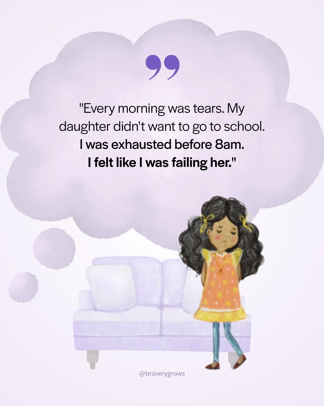 "Our mornings used to be a battle. Now they're our favorite part of the day." 💛

The change was done in 5 minutes: one small brave challenge, every morning.

If your child has anxiety or selective mutism, you know how heavy mornings can fe