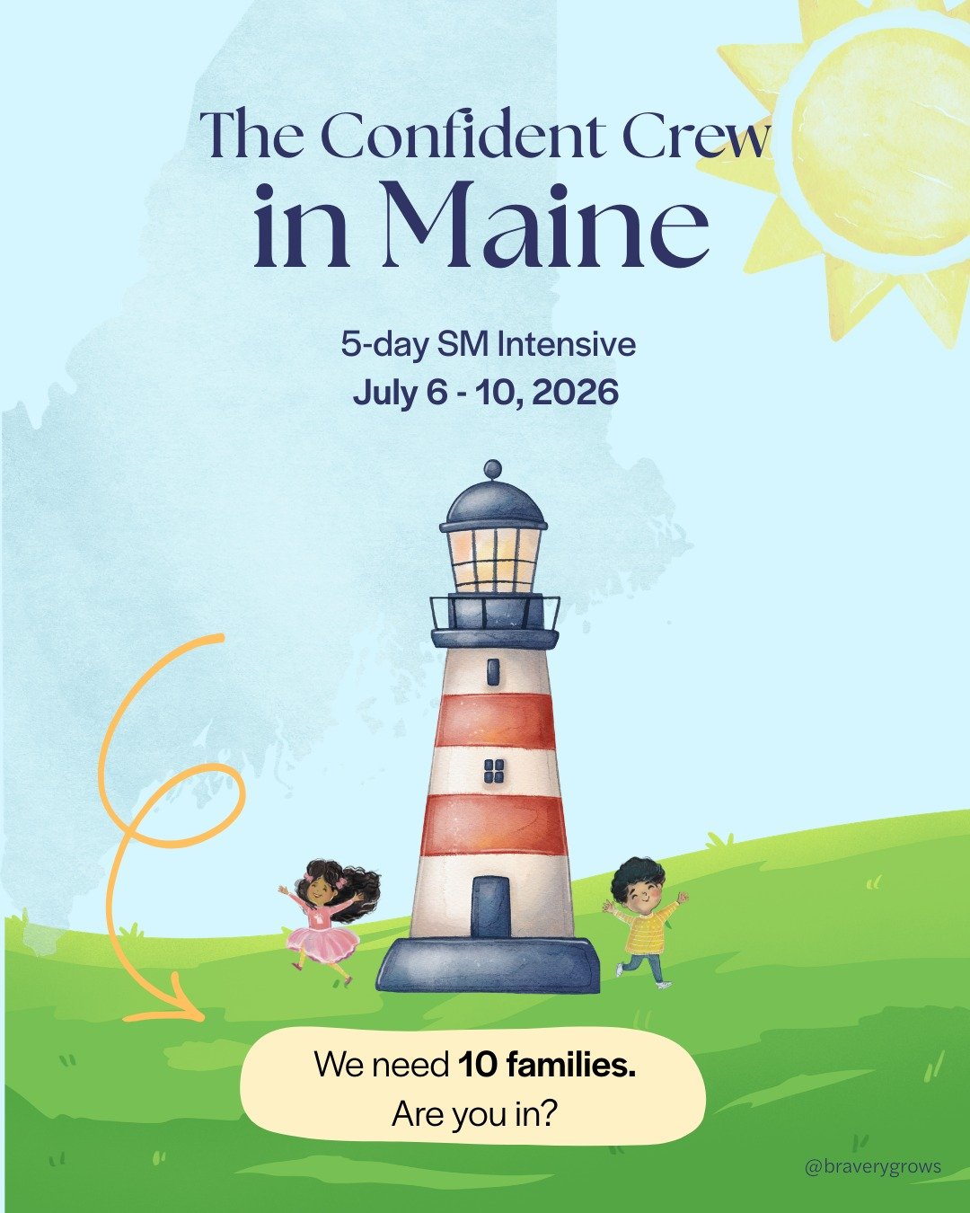 We're confirming our July 6 program&hellip;
Are you in? 💛

HERE'S WHERE WE ARE:
📍 Venue: Confirmed in Maine
📅 Dates: July 6&ndash;10, 2026
🧠 Program: 5-day Confident Crew intensive
👩&zwj;⚕️ Led by: Dr. Melissa Giglio
👨&zwj;👩&zwj;👧&zwj;👦 Form