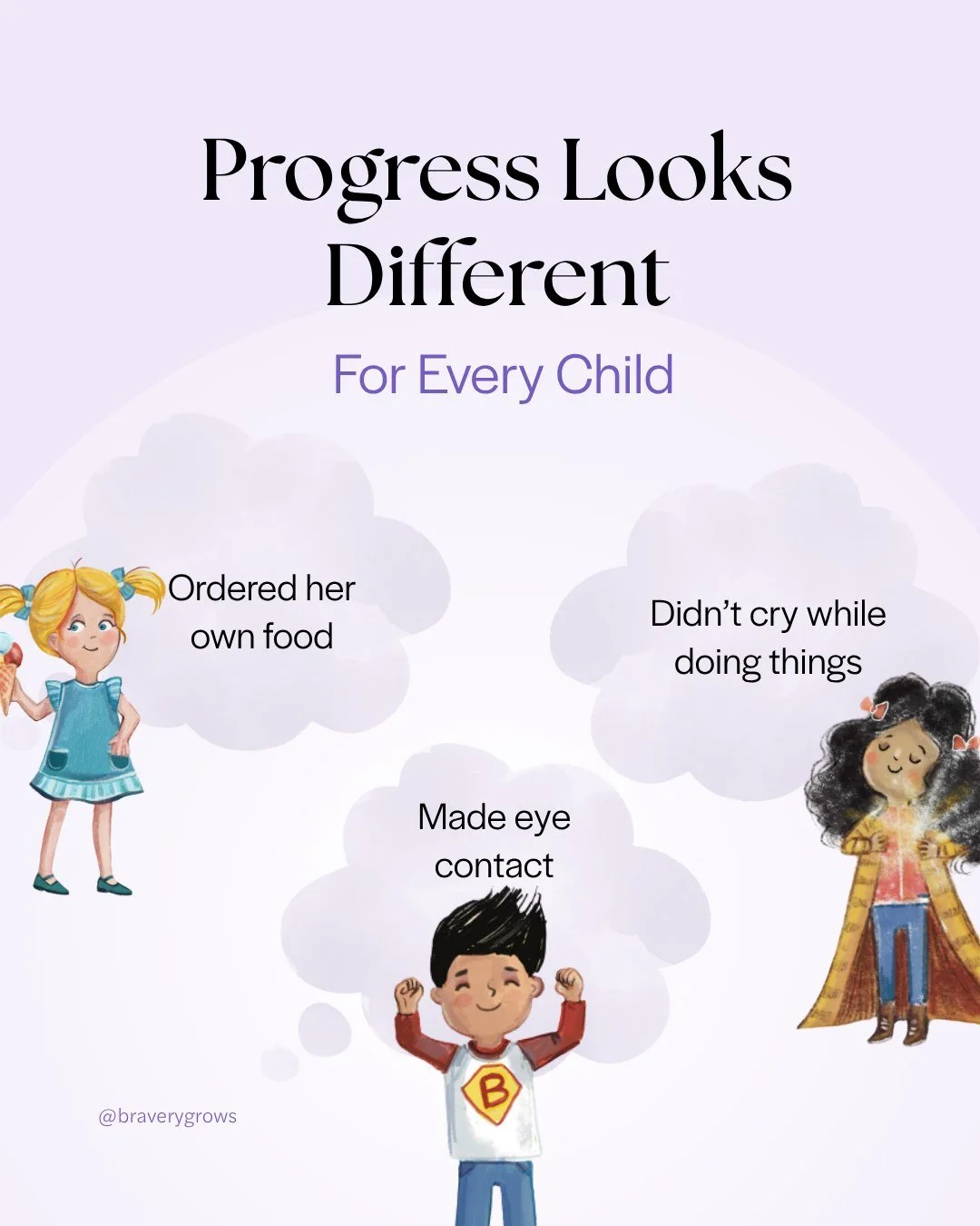 Progress looks different for every child...

For one child, progress is ordering their own food 🍽️
For another, it&rsquo;s making eye contact with the cashier 👀
For another, it&rsquo;s simply walking into the restaurant without crying 🚪

None of t