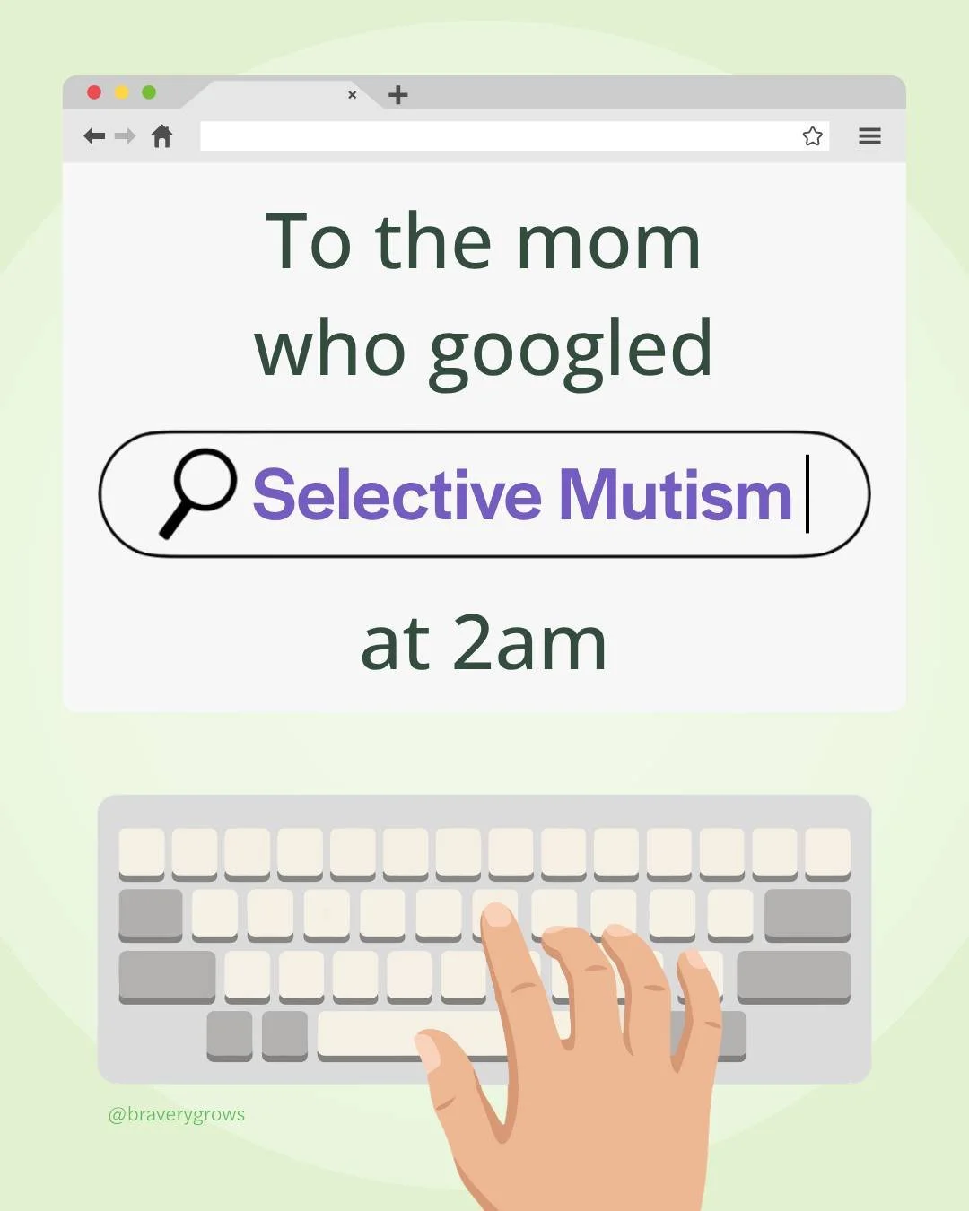 To the mom who googled "selective mutism" at 2am.

To the mom who cried in the car after another birthday party invite.

To the mom who fought for an IEP while everyone told her she was overreacting.

To the mom who celebrated a whispered h