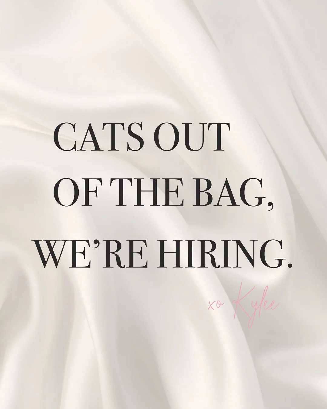You heard it here first! WE&rsquo;RE HIRING!! Know somebody who would fit our vibe? Or think you&rsquo;re ready to join our team?! 
Email your resume + cover letter to: 
Hello@mybeautycalls.com 
&bull;
We are so excited to expand our team and open up