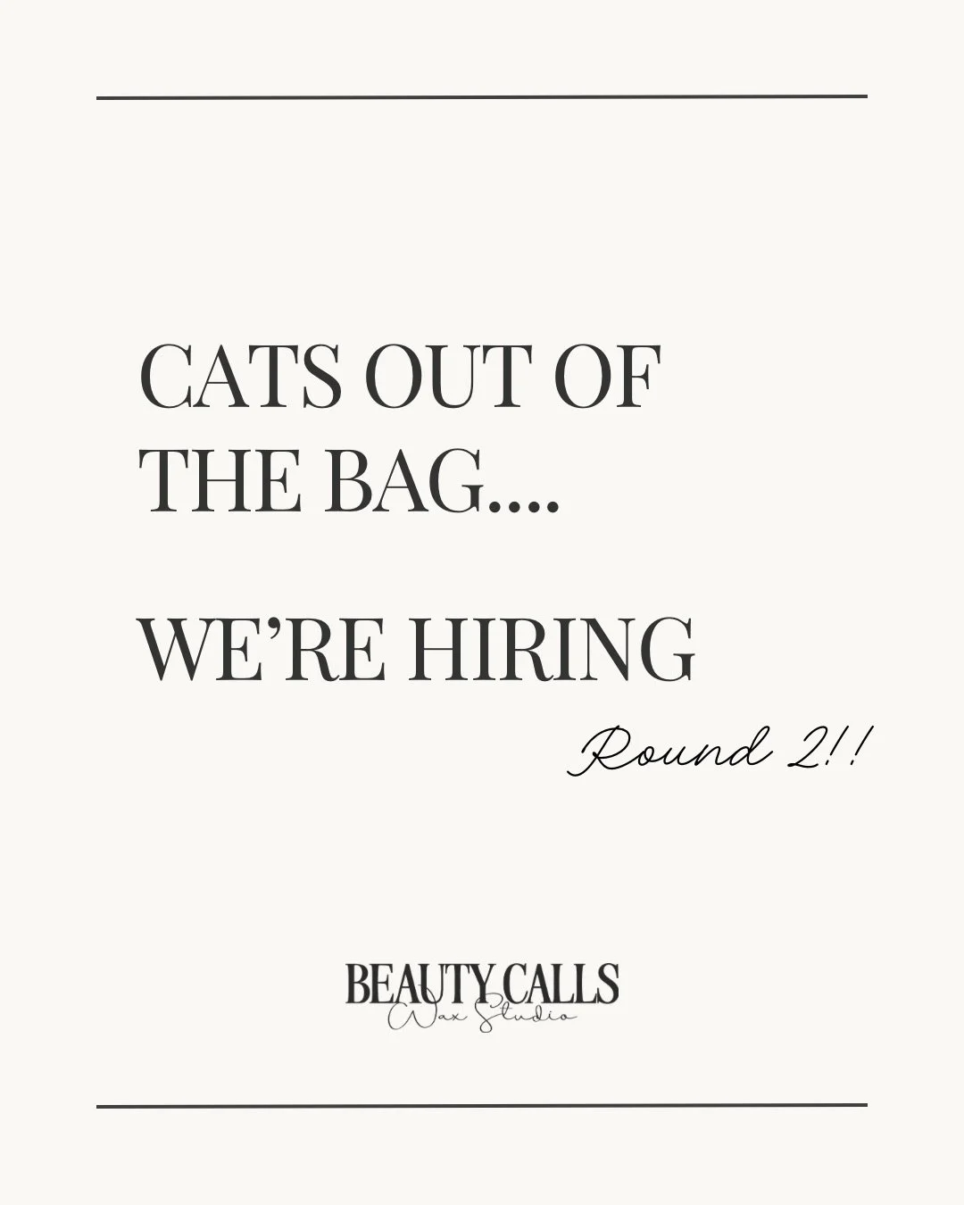 We are hiring!!! We are so excited to keep growing our team! 💝

Send your resumes to hello@mybeautycalls.com ✨

#brazilianwax #utahwax #brazilianwaxspecialist #utahwaxer #utahwaxjob
