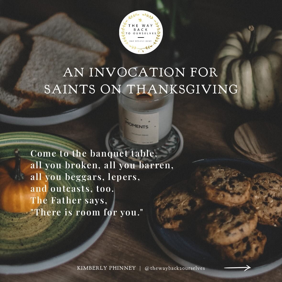 🍁Happy Thanksgiving &amp; God bless you all. I am SO very grateful for YOU.🍁

Here&rsquo;s a little invocation for the day of thanks giving with a poetic touch.

I pray it blesses you &amp; that Thanksgiving fills you in some way&mdash;whether you 