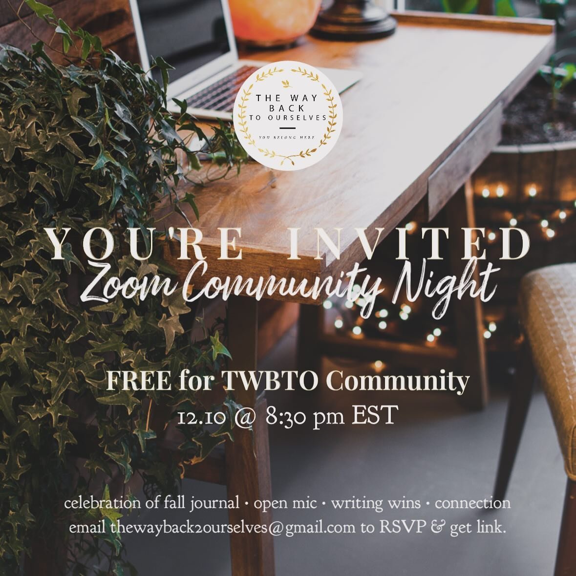 🎉Mark your calendars for 12/10! TWBTO will be celebrating our Literary Journal&rsquo;s FALL COLLECTION: The Peace of Wild Things with open mic, celebration, and connection. 

✍🏿✍🏾✍🏽✍🏼All published artists and authors of the journal are warmly in