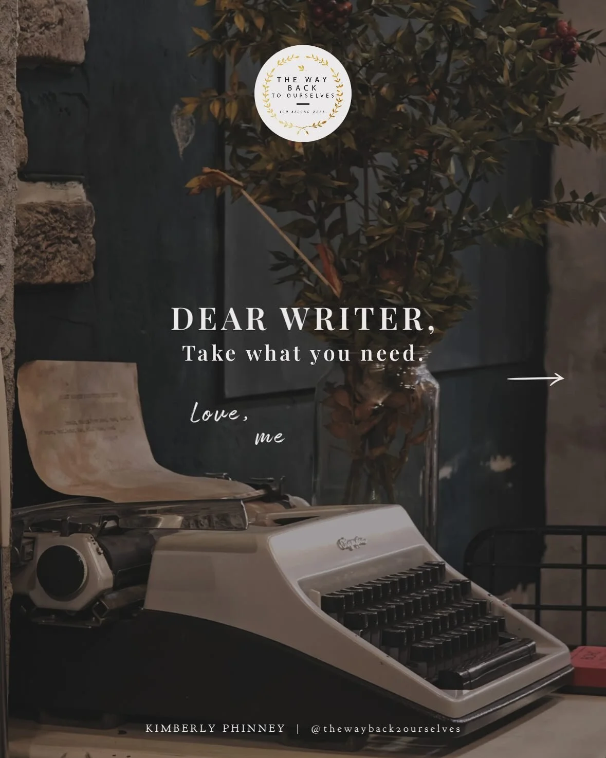 Dear Writer, ✍🏽✍🏻✍🏿

Please take what you need in the slides. I wrote them just for you. Enjoy them. Share them. Take them to heart. We aren&rsquo;t meant to do this alone.

You belong here,
&hearts;️me

✨✨TAG A FRIEND &amp; SHARE YOUR BEST &ldquo