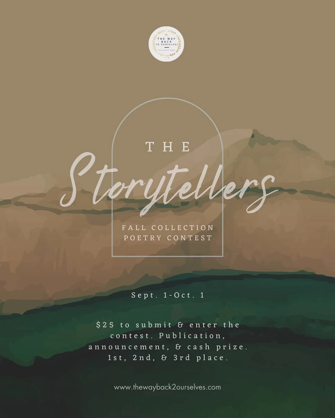 ⛰️🎉⛰️Today&rsquo;s the day!! Our literary journal&rsquo;s fall collection, TO THE MOUNTAINS, is OPEN for submissions!!! 

🎉🎉And&hellip; SURPRISE!!!! We are bringing back our STORYTELLERS POETRY CONTEST!!!🎉🎉

✨Details can be found in the slides.✨