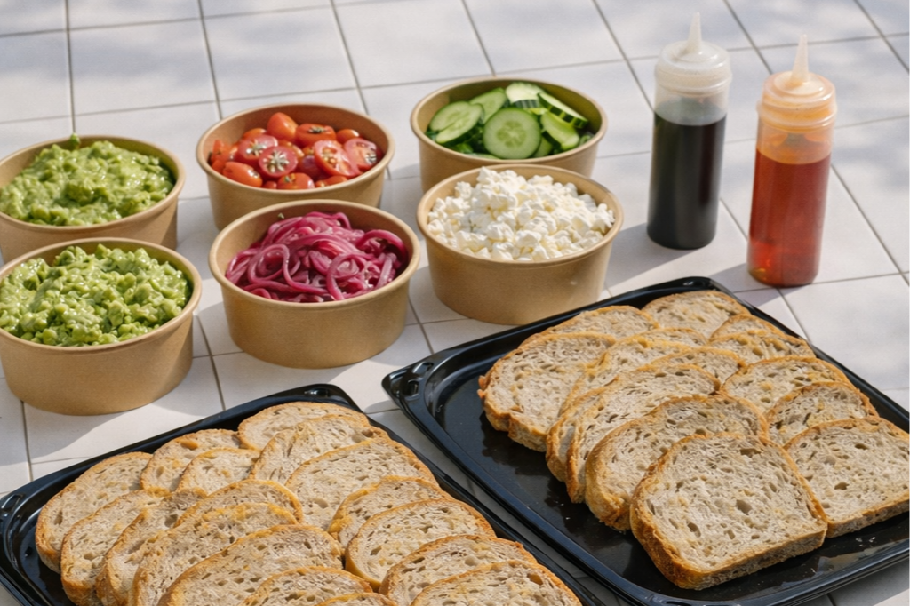 A customizeable toast bar makes for great healthy catering in grand rapids, mi